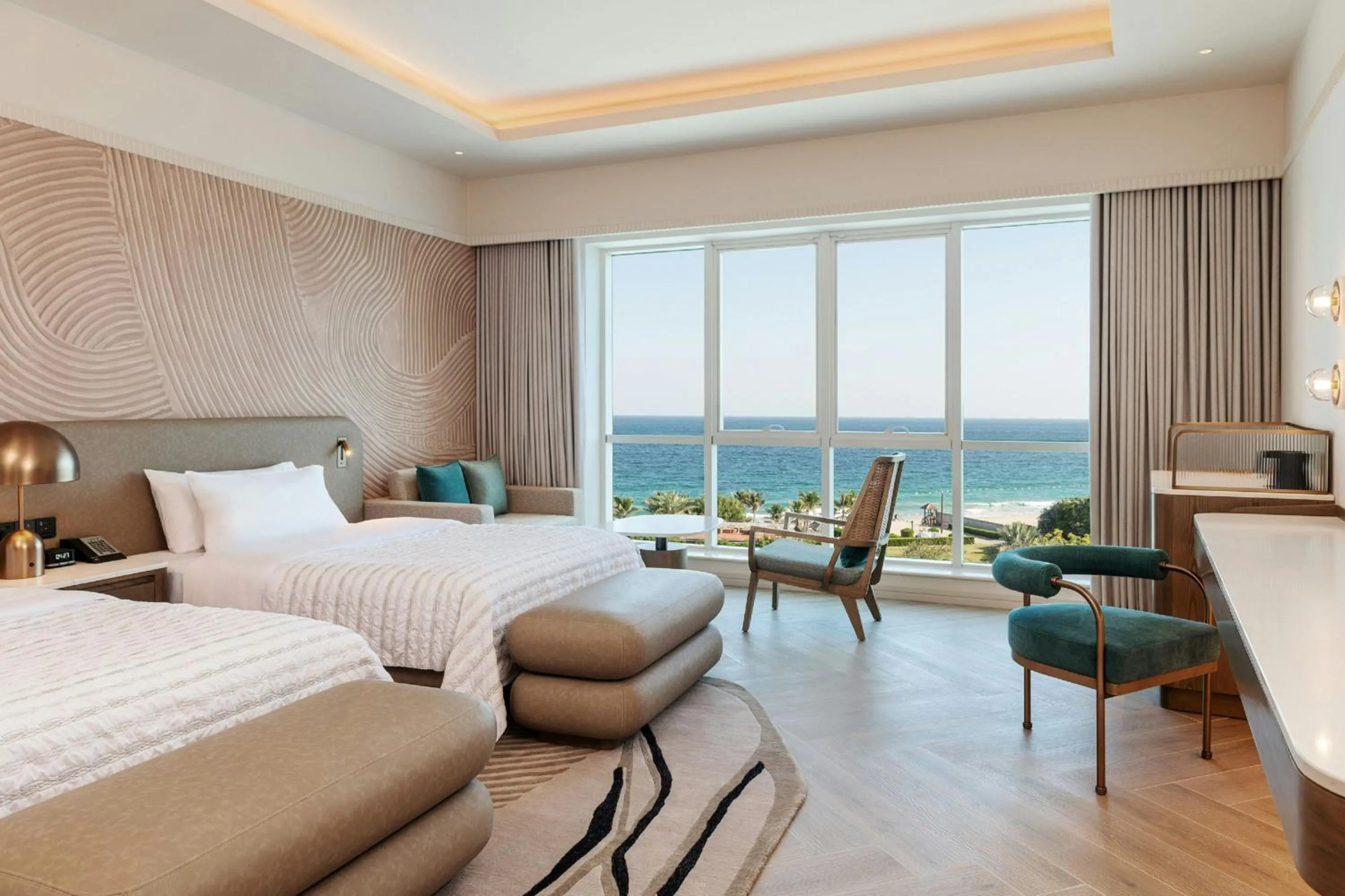 Photo of the whole room, Bed in Le Meridien Al Aqah Beach Resort