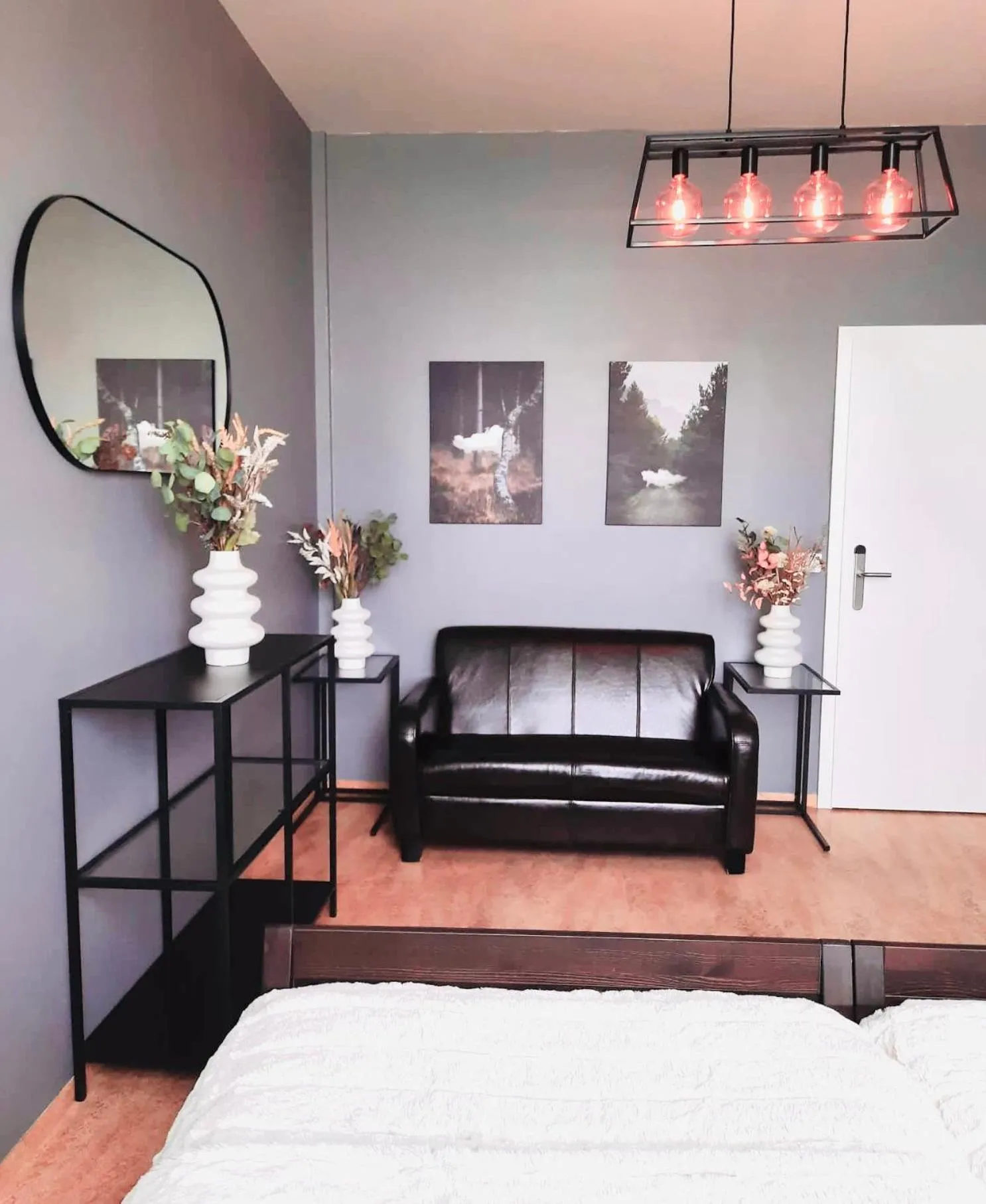 Seating area, Bed in Bus Hostel Reykjavik