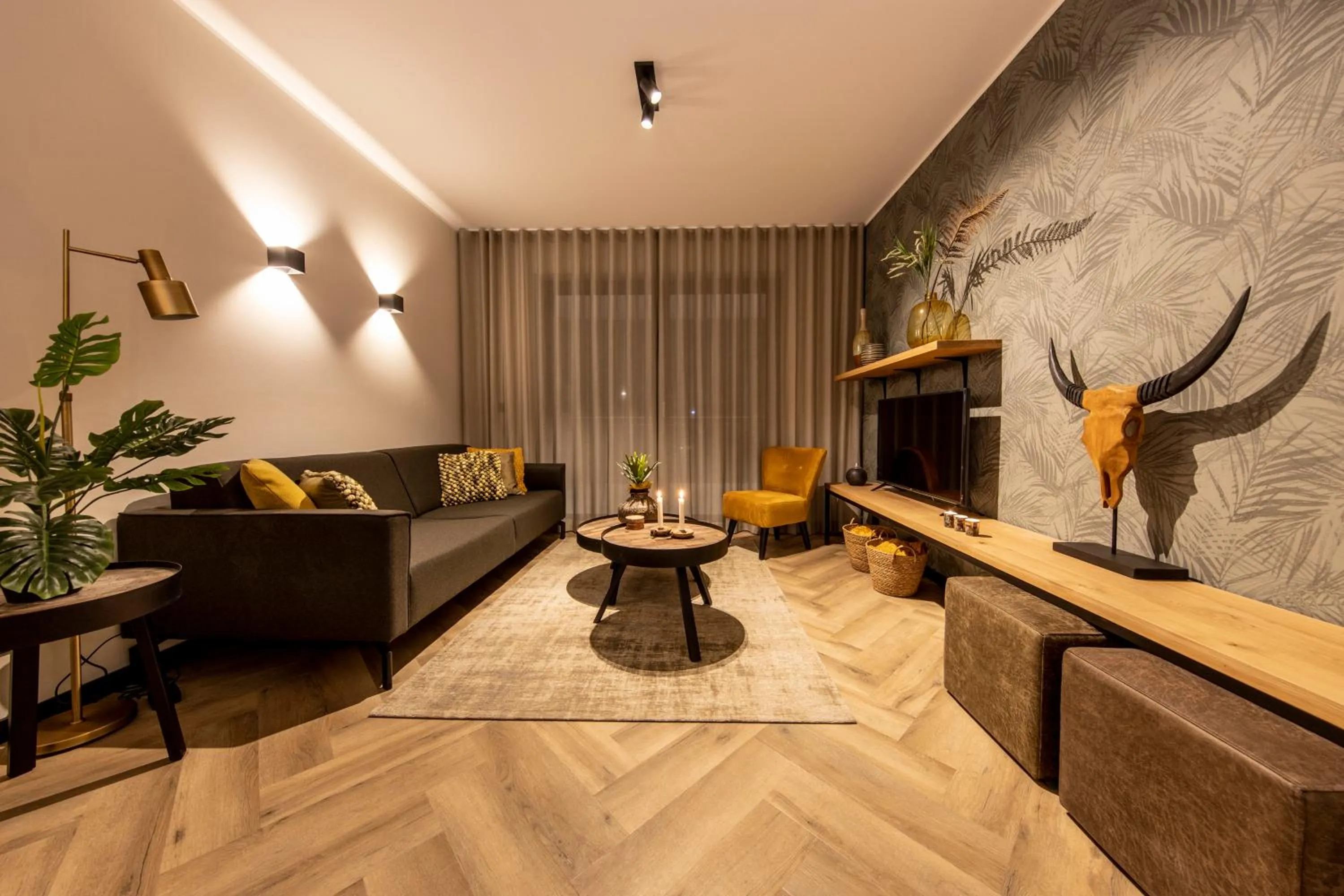 Living room in Astenblick Apartments Winterberg with sauna