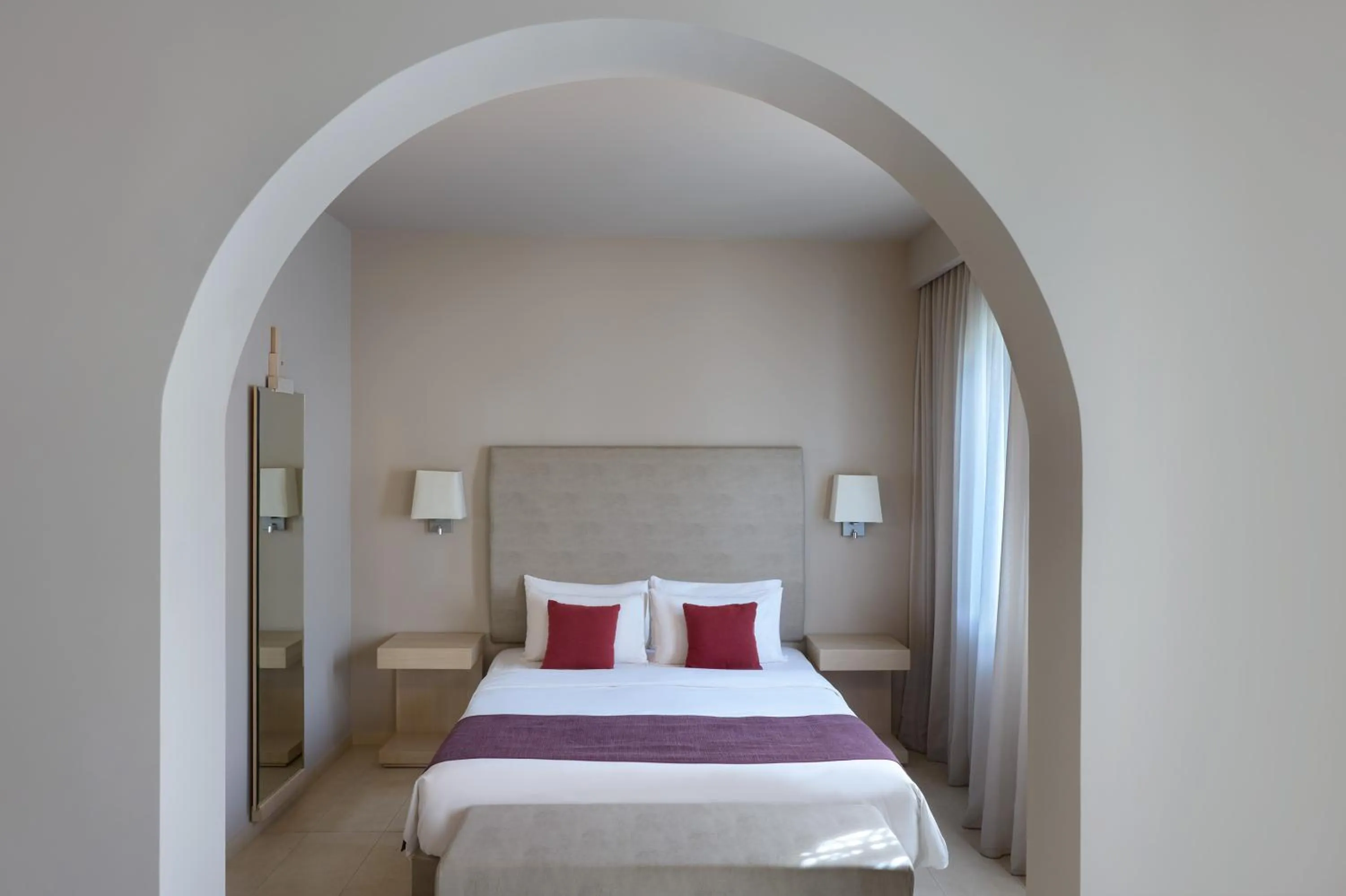 Bed in Atlantica Akti Zeus Hotel