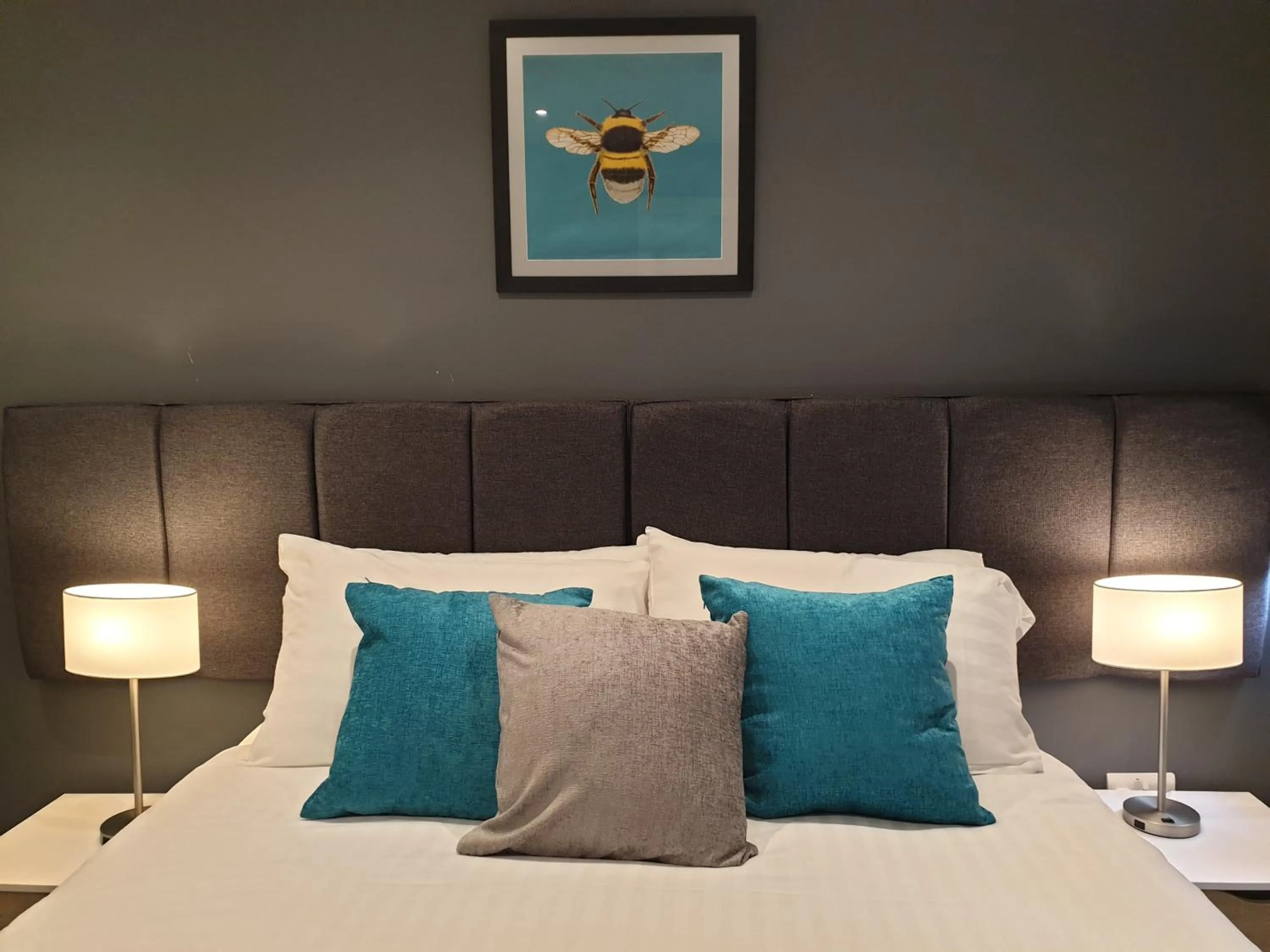 Bed in The Spires Serviced Apartments Cardiff