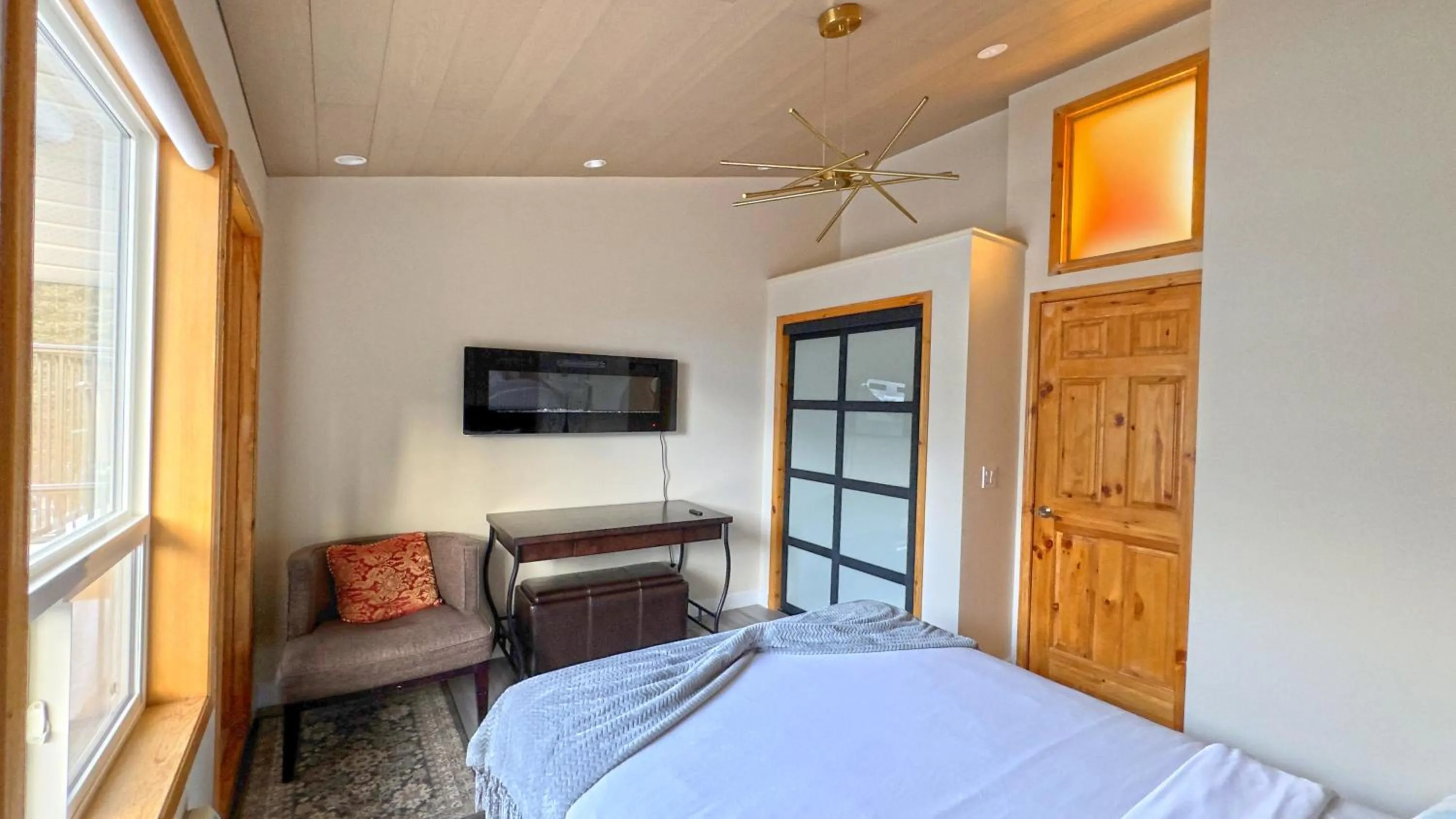 Bed in Banff Woods lodge