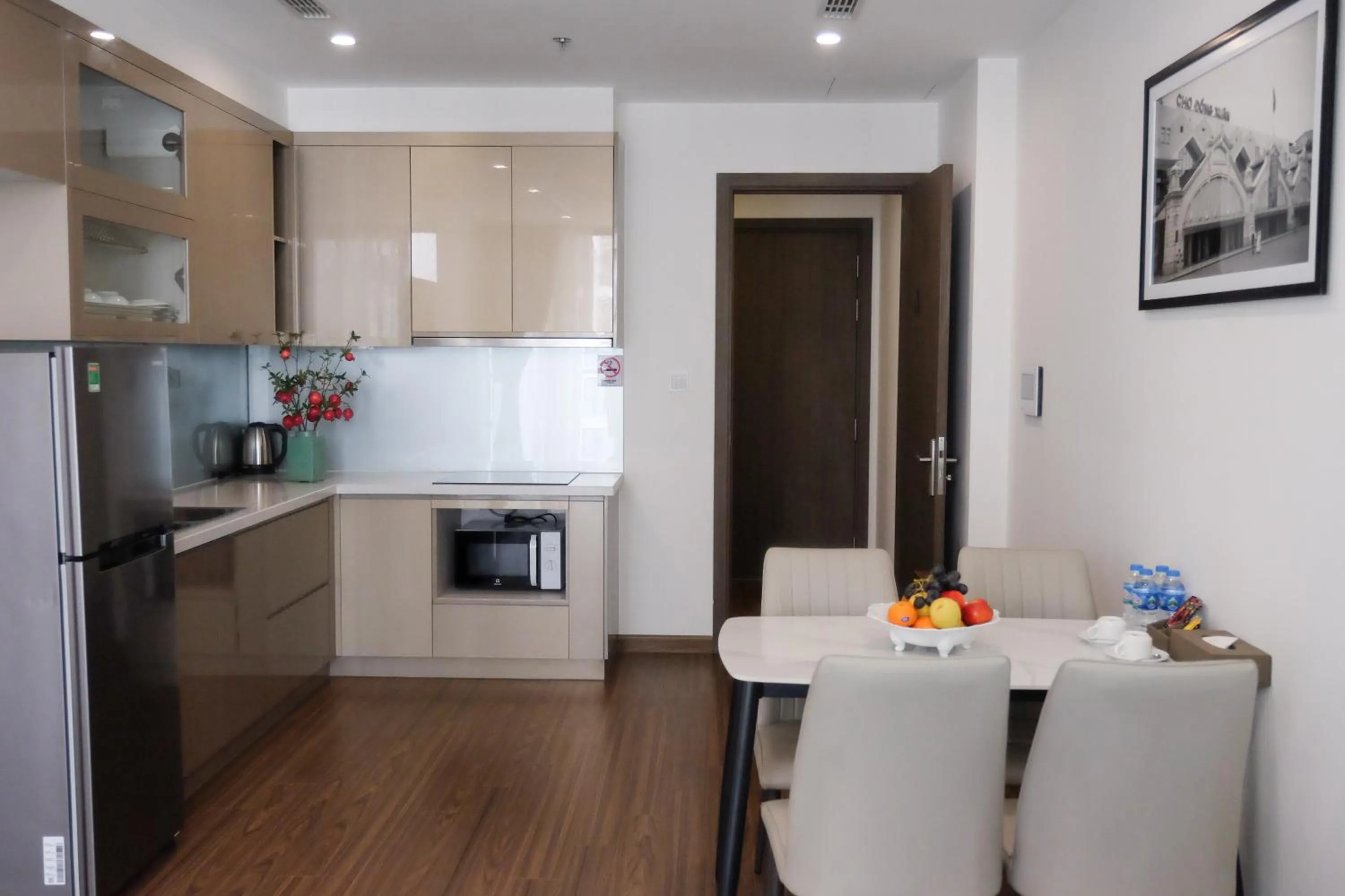 kitchen in Aspaces Serviced Apartments - Vinhomes West Point