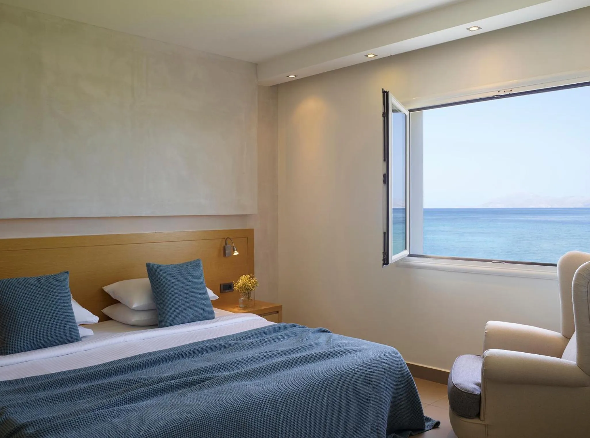 Bed in Atlantica Marmari Palace