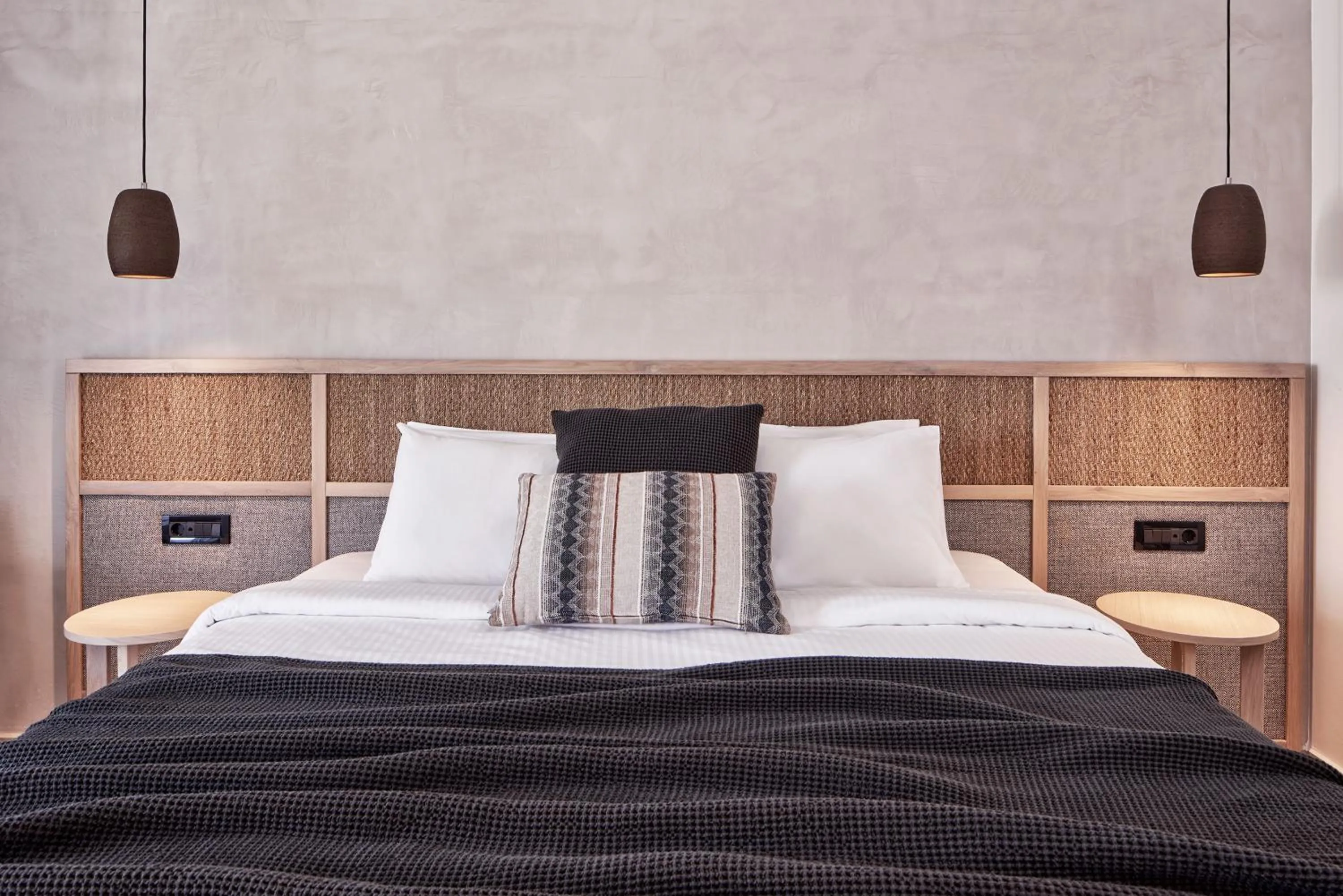 Bedroom, Bed in Atlantica Marmari Palace