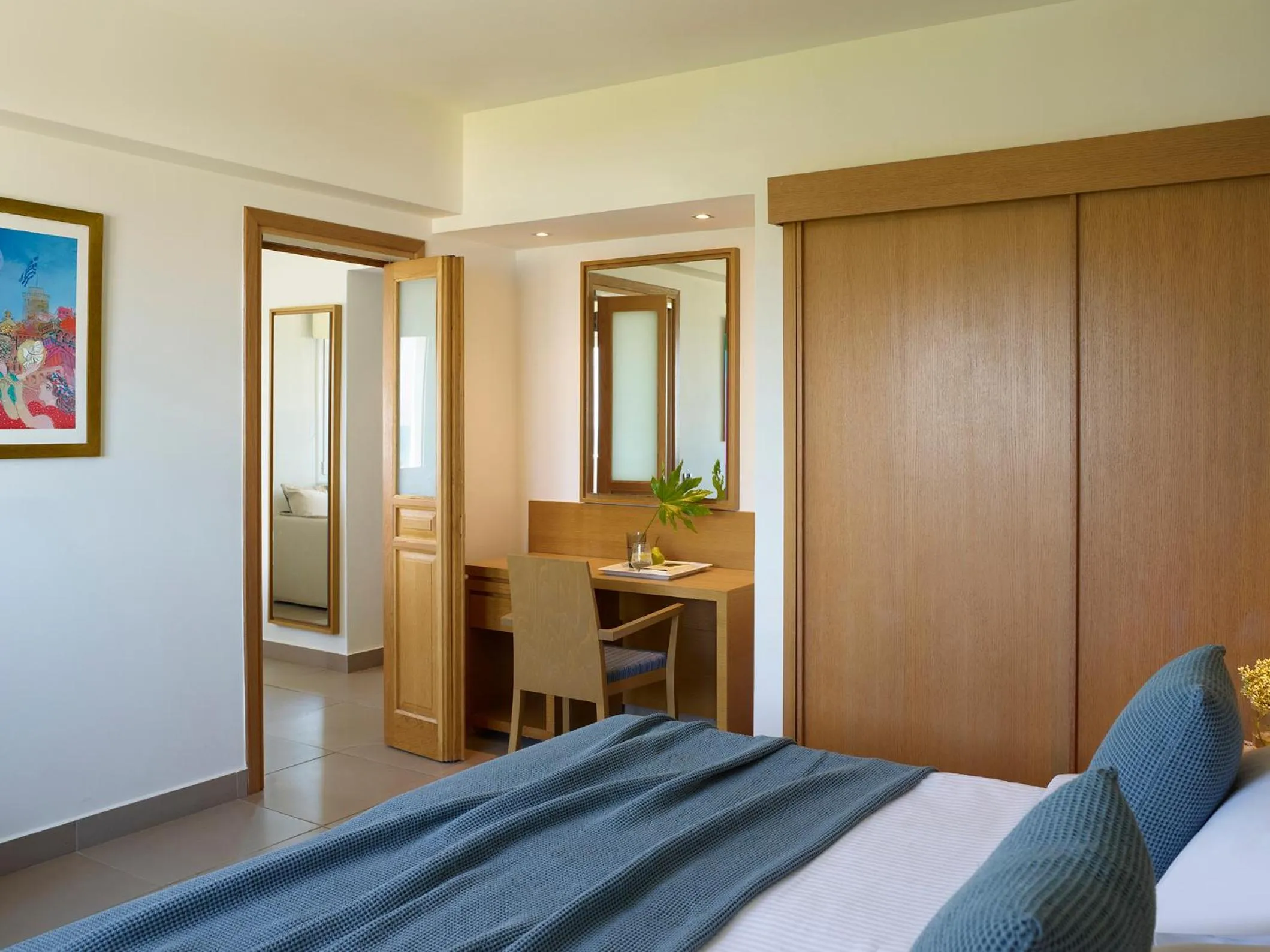 Bed in Atlantica Marmari Palace