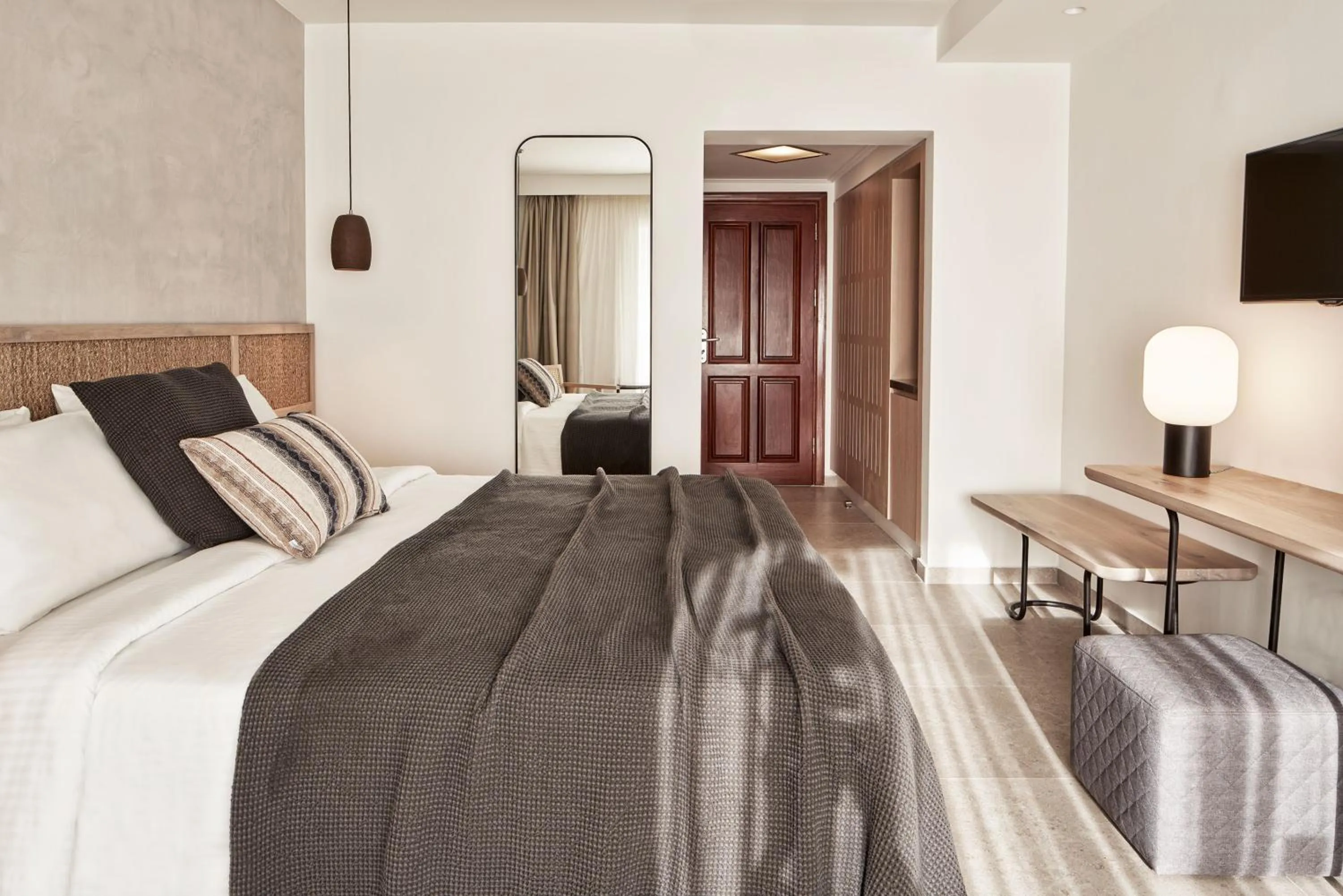 Bed in Atlantica Marmari Palace