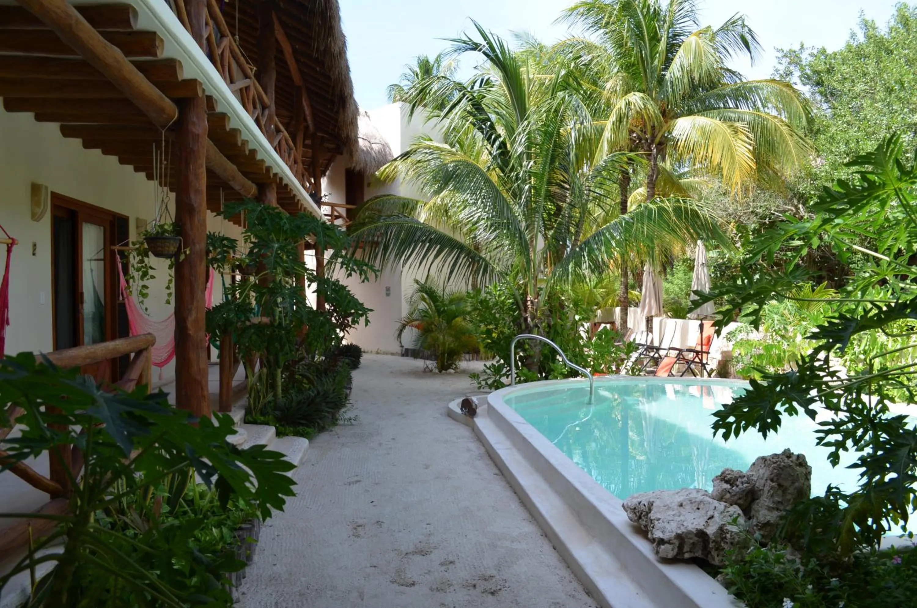 Pool view in Casa Iguana Holbox - Beachfront Hotel