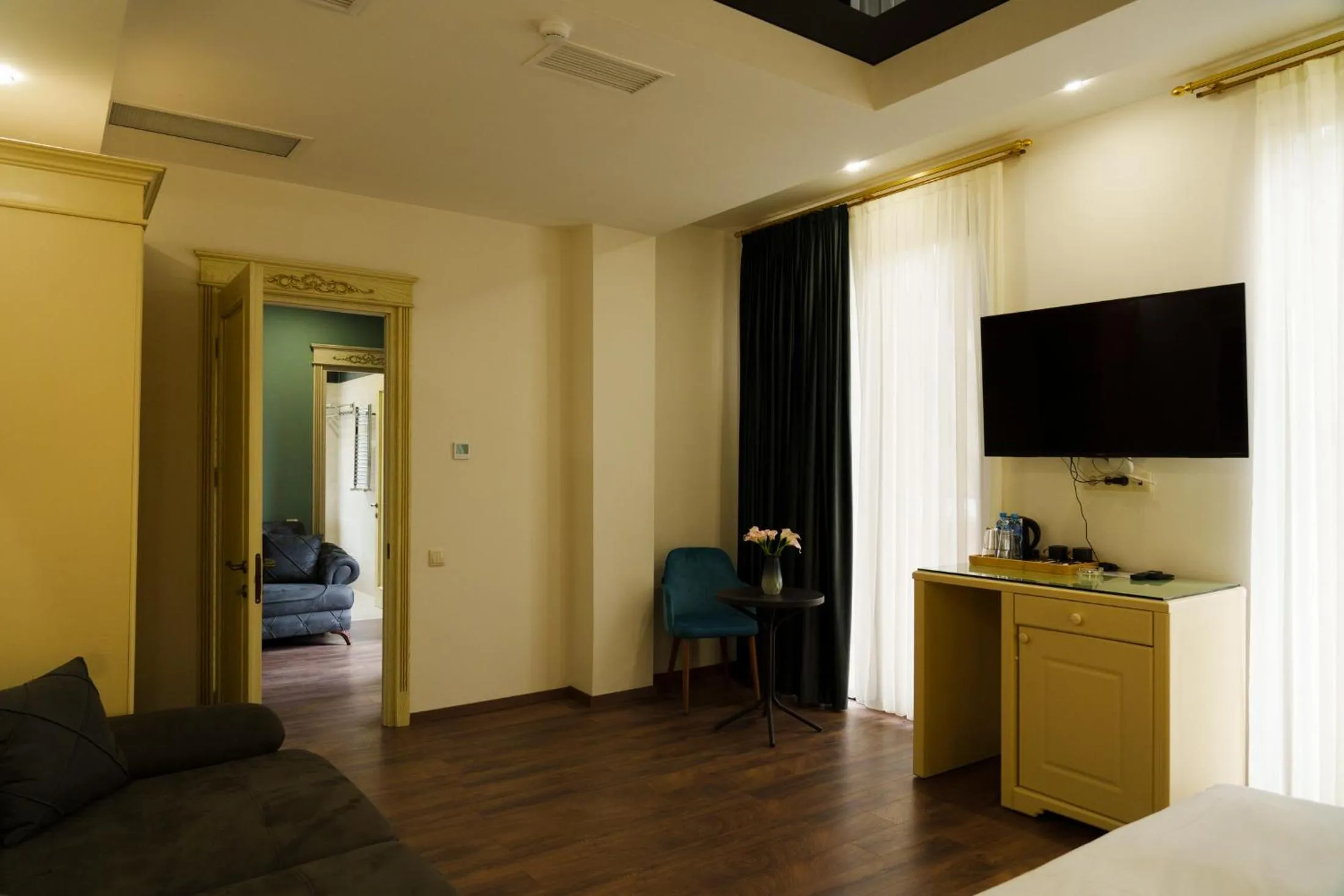 Bed in Wald Hotel Lagodekhi Rooms