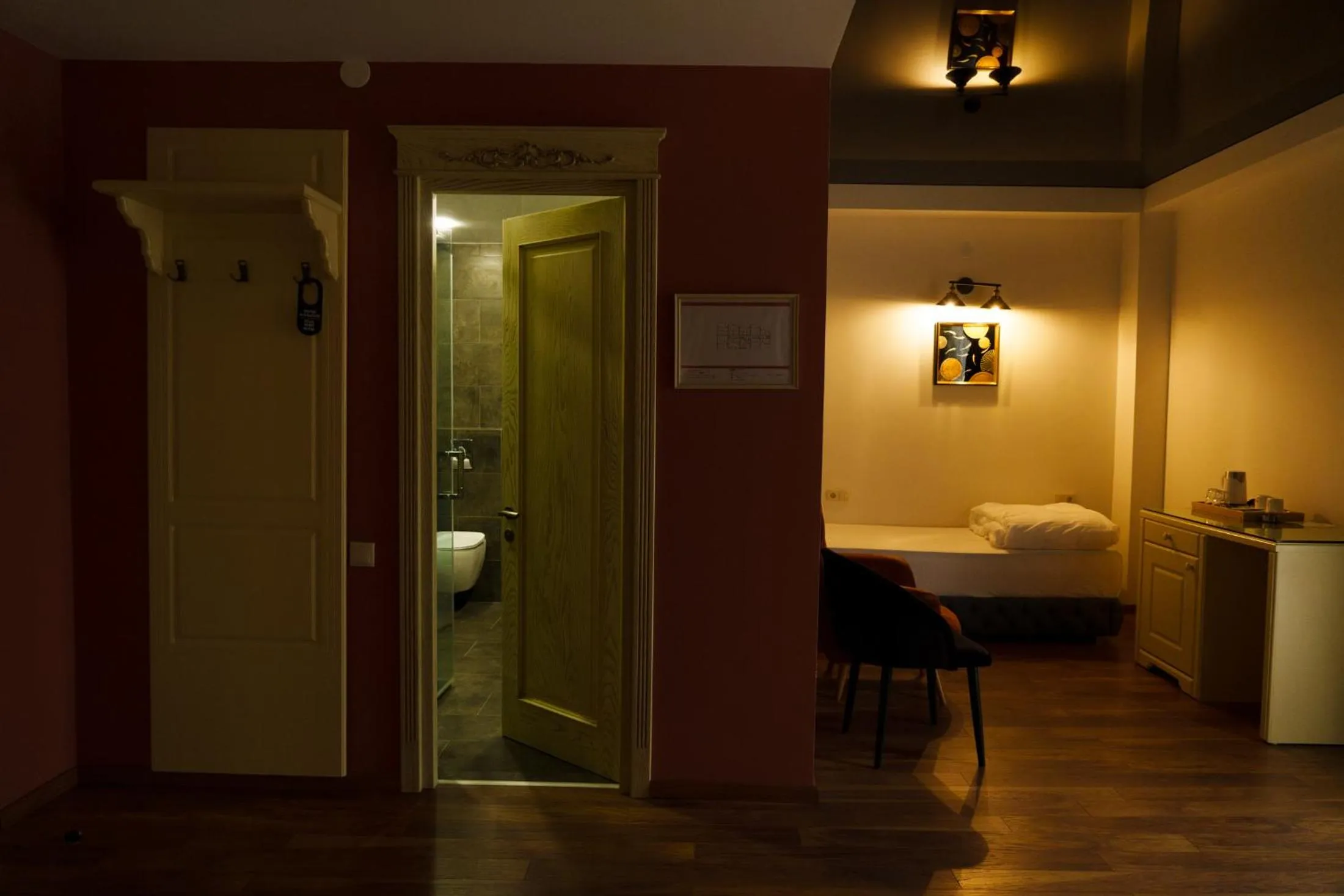 Bed in Wald Hotel Lagodekhi Rooms