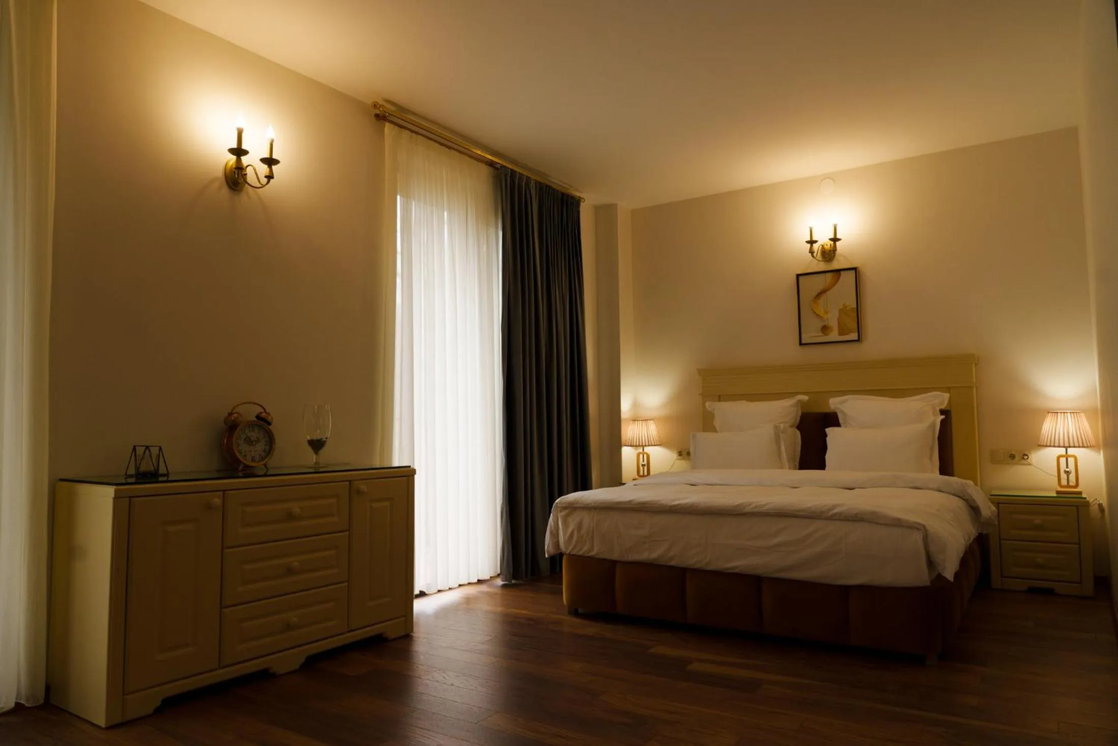 Bed in Wald Hotel Lagodekhi Rooms