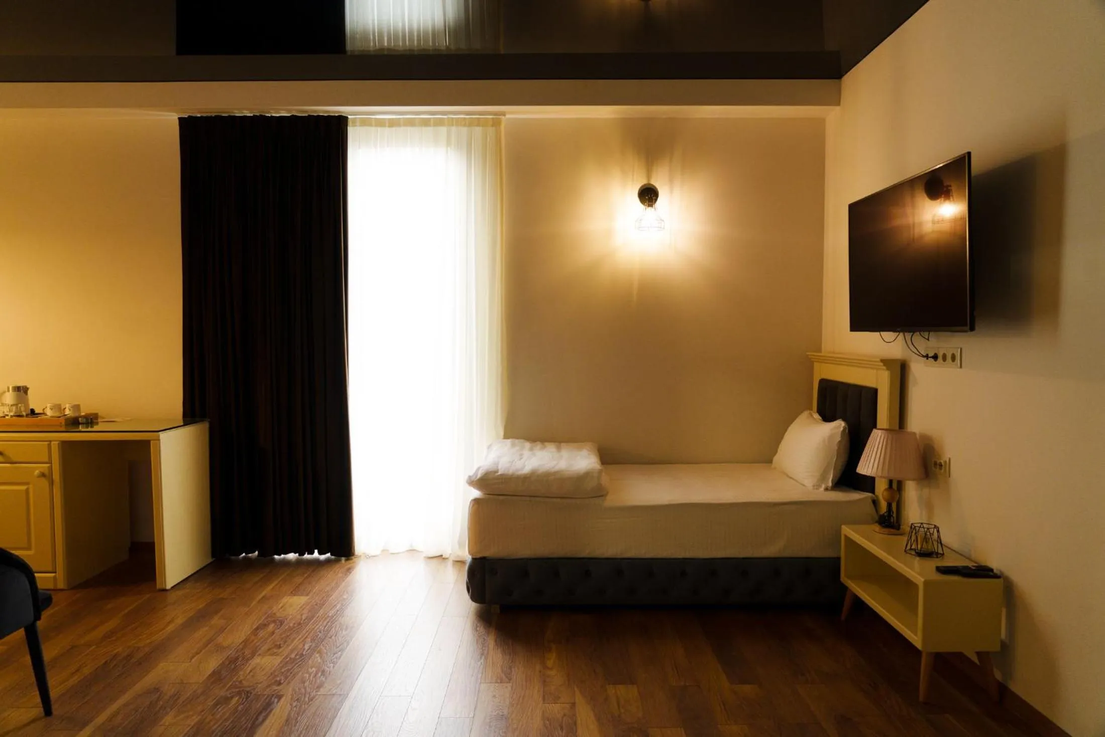 Bed in Wald Hotel Lagodekhi Rooms