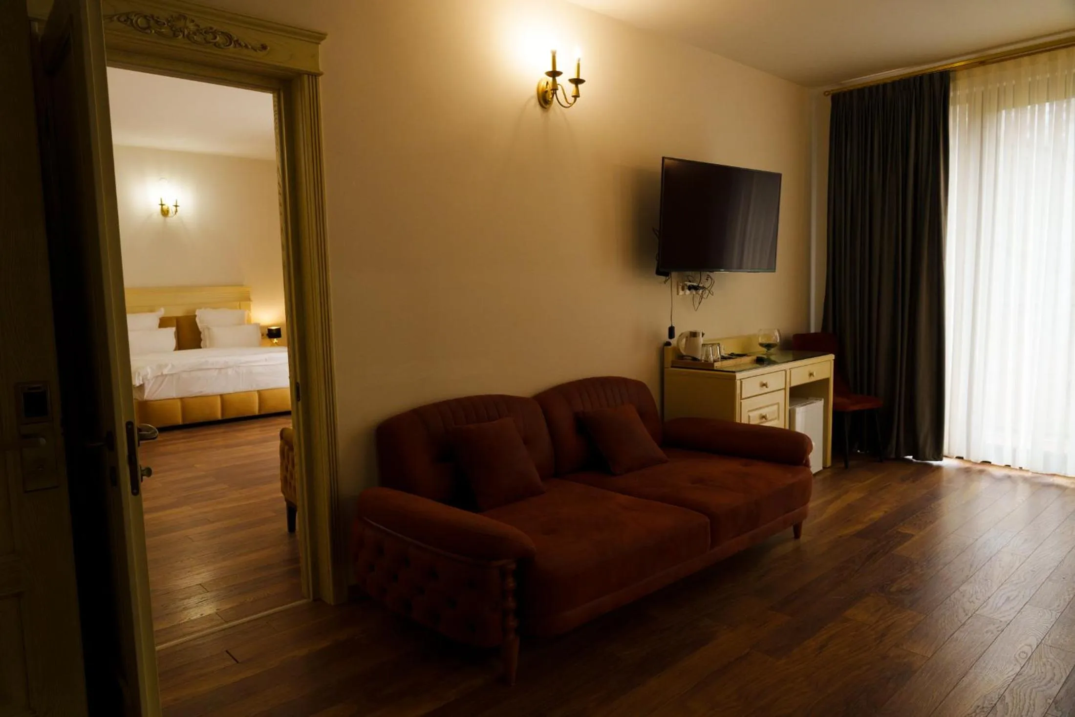 Bed in Wald Hotel Lagodekhi Rooms