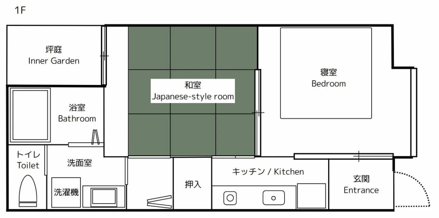 Floor plan in Connect inn GionMiyagawaccho