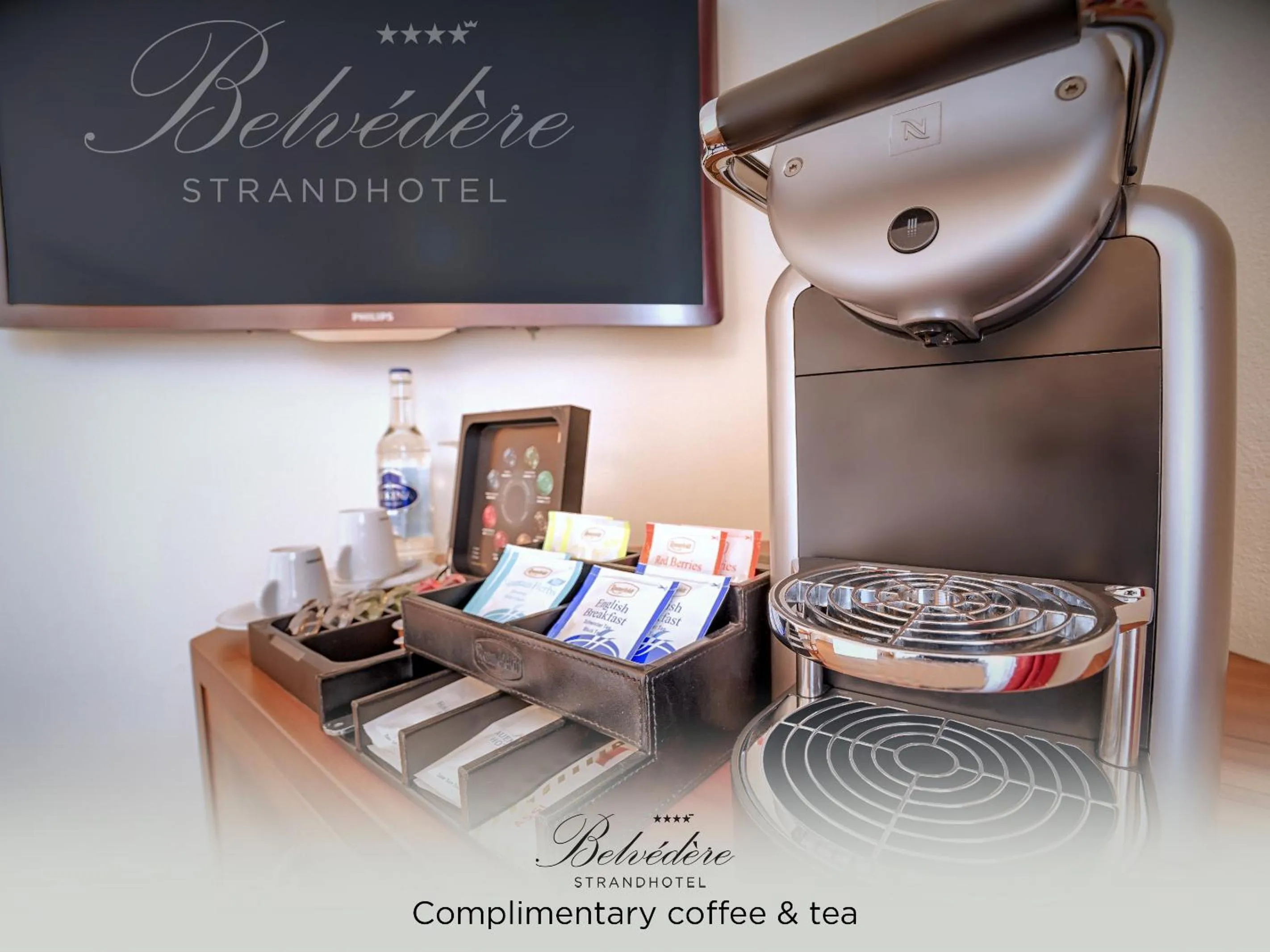Coffee/tea facilities in Belvédère Strandhotel
