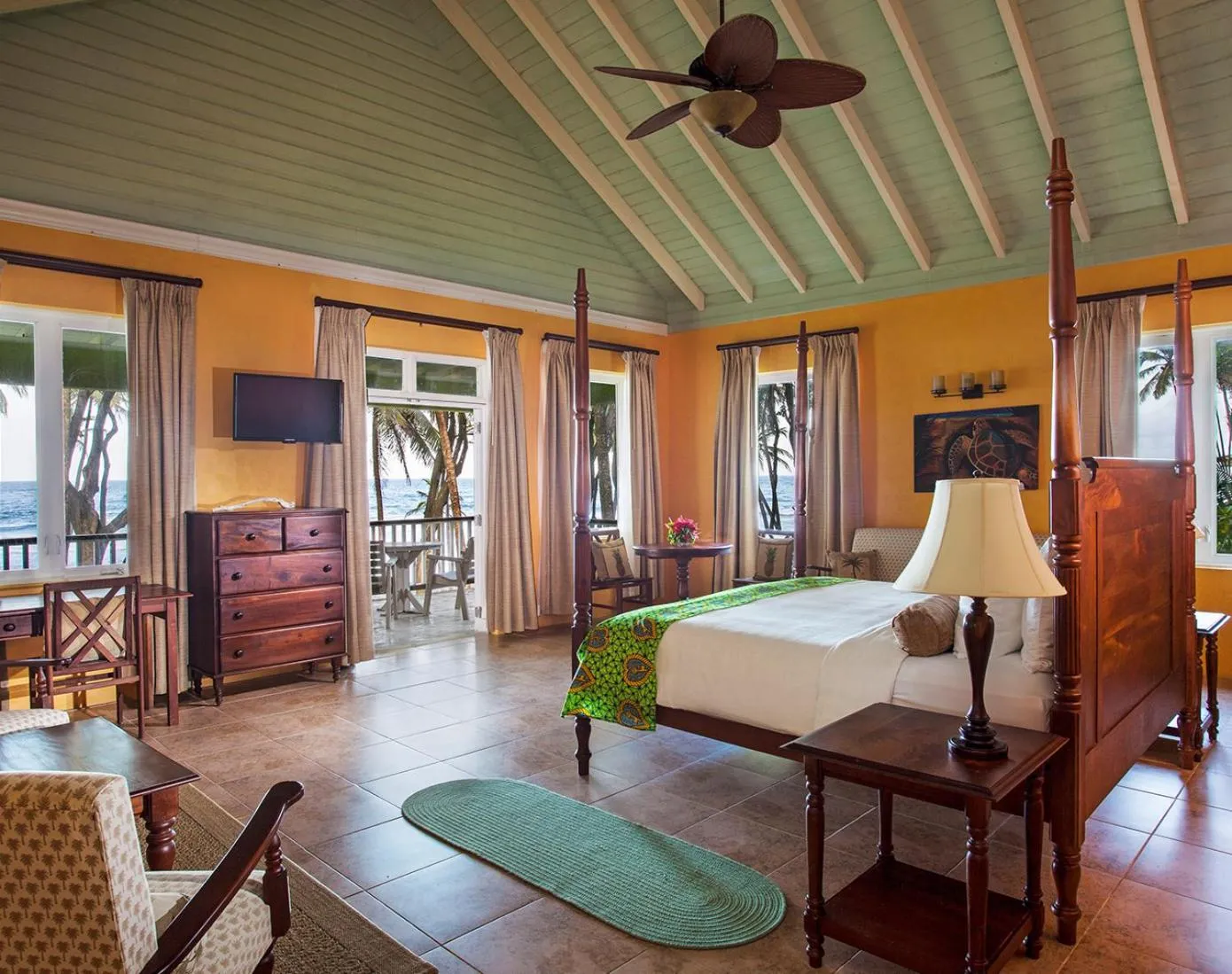 Photo of the whole room, Bed in Rosalie Bay Eco Resort & Spa