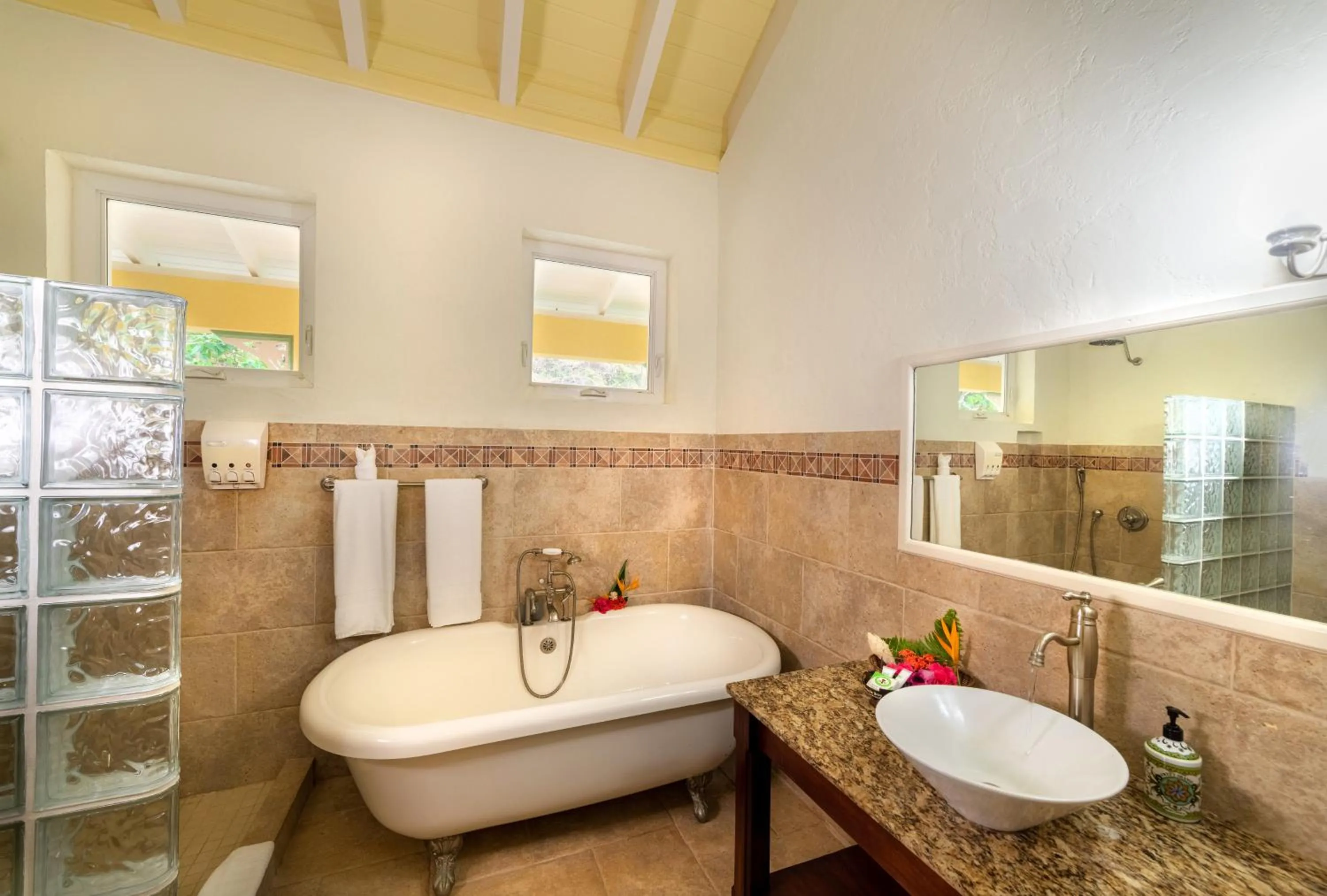 Bathroom in Rosalie Bay Eco Resort & Spa