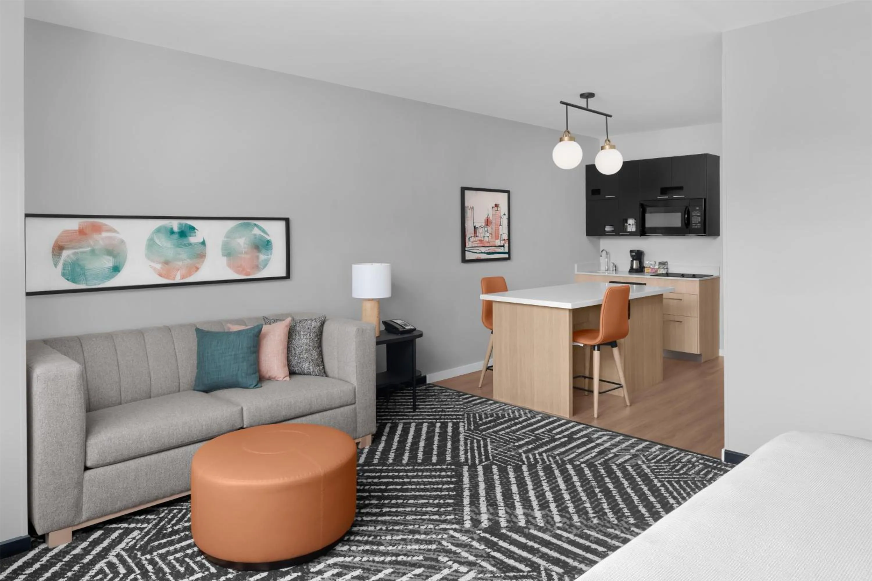 Photo of the whole room, Bed in Hyatt House Pittsburgh-South Side