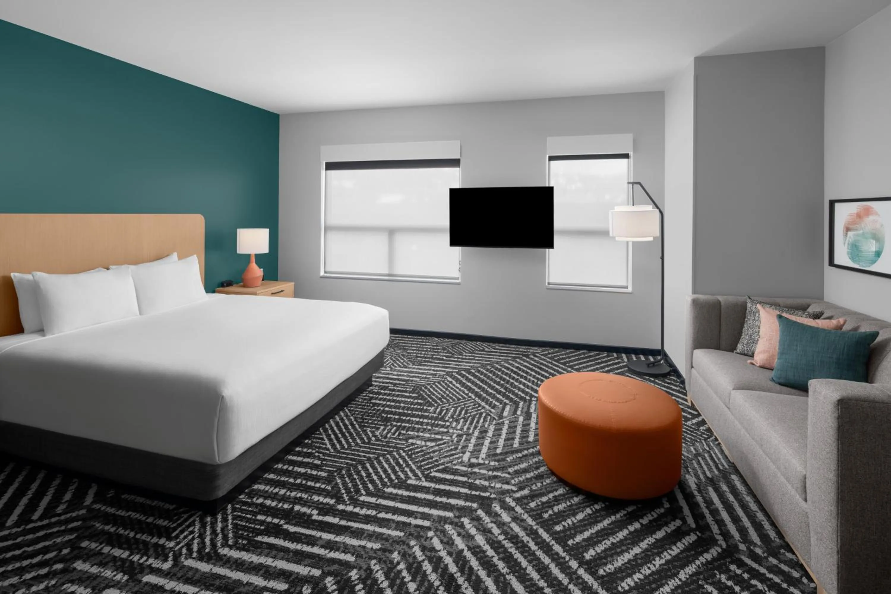 Bed in Hyatt House Pittsburgh-South Side