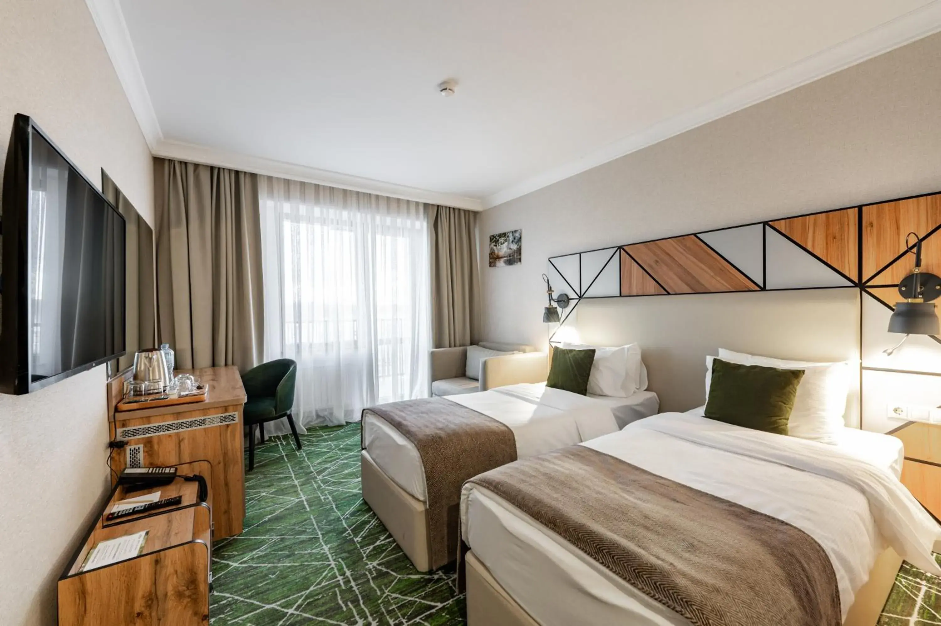 Twin Room with Street View - Mobility Accessible/Non-Smoking in Wyndham Garden Burabay Twin Room with Street View - Mobility Accessible/Non-Smoking in Wyndham Garden Burabay