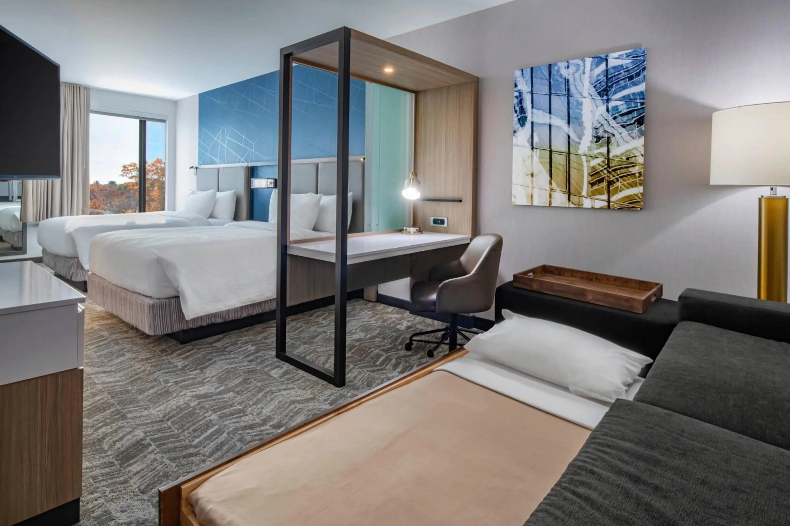 Bedroom, Bed in SpringHill Suites By Marriott Wrentham Plainville
