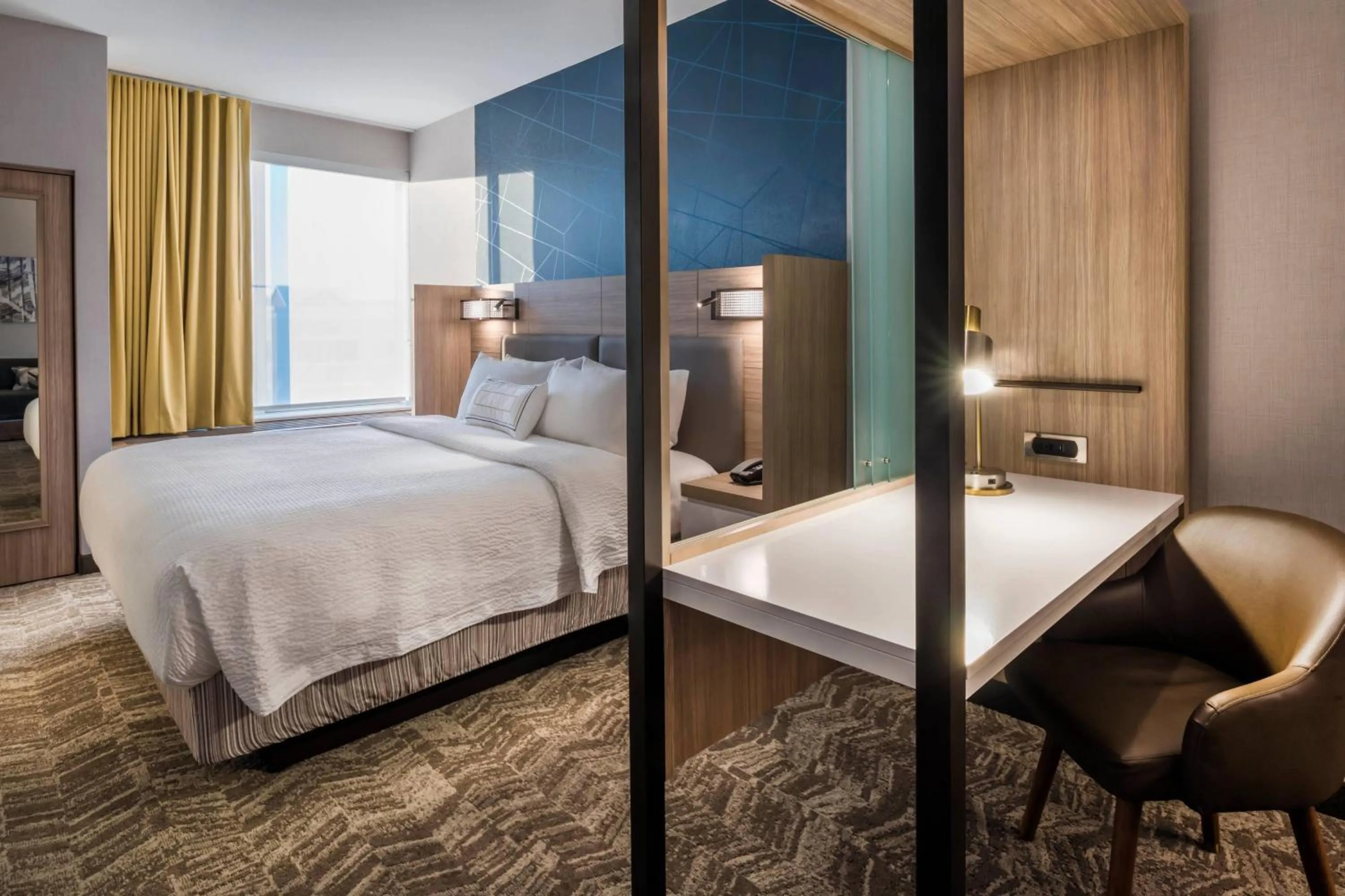 Bedroom, Bed in SpringHill Suites By Marriott Wrentham Plainville
