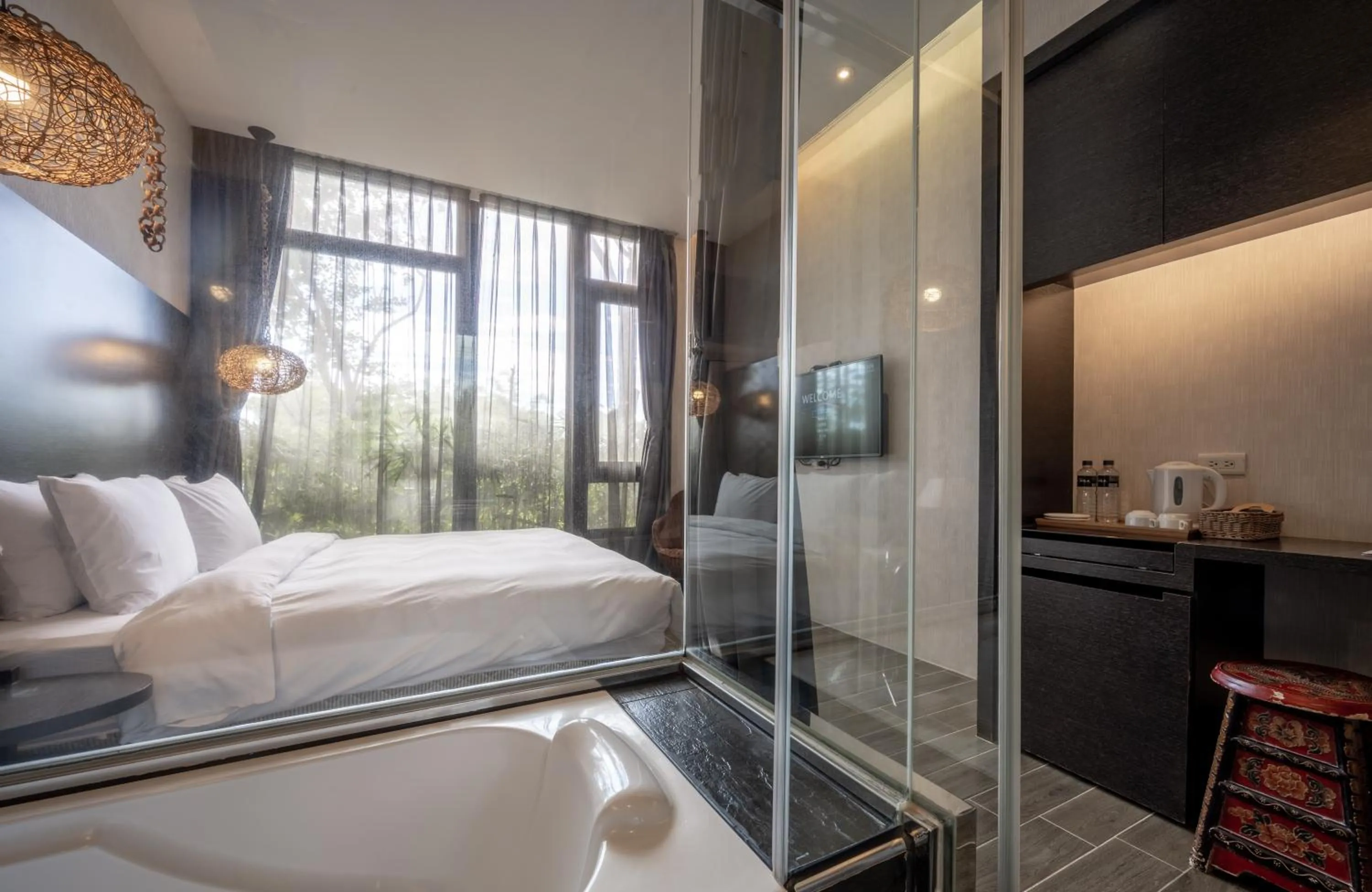 Bed in Pokara Resort