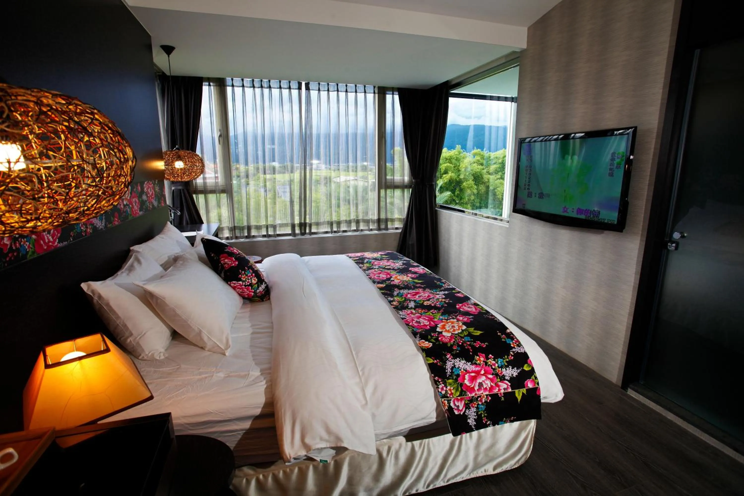 Seating area, Bed in Pokara Resort