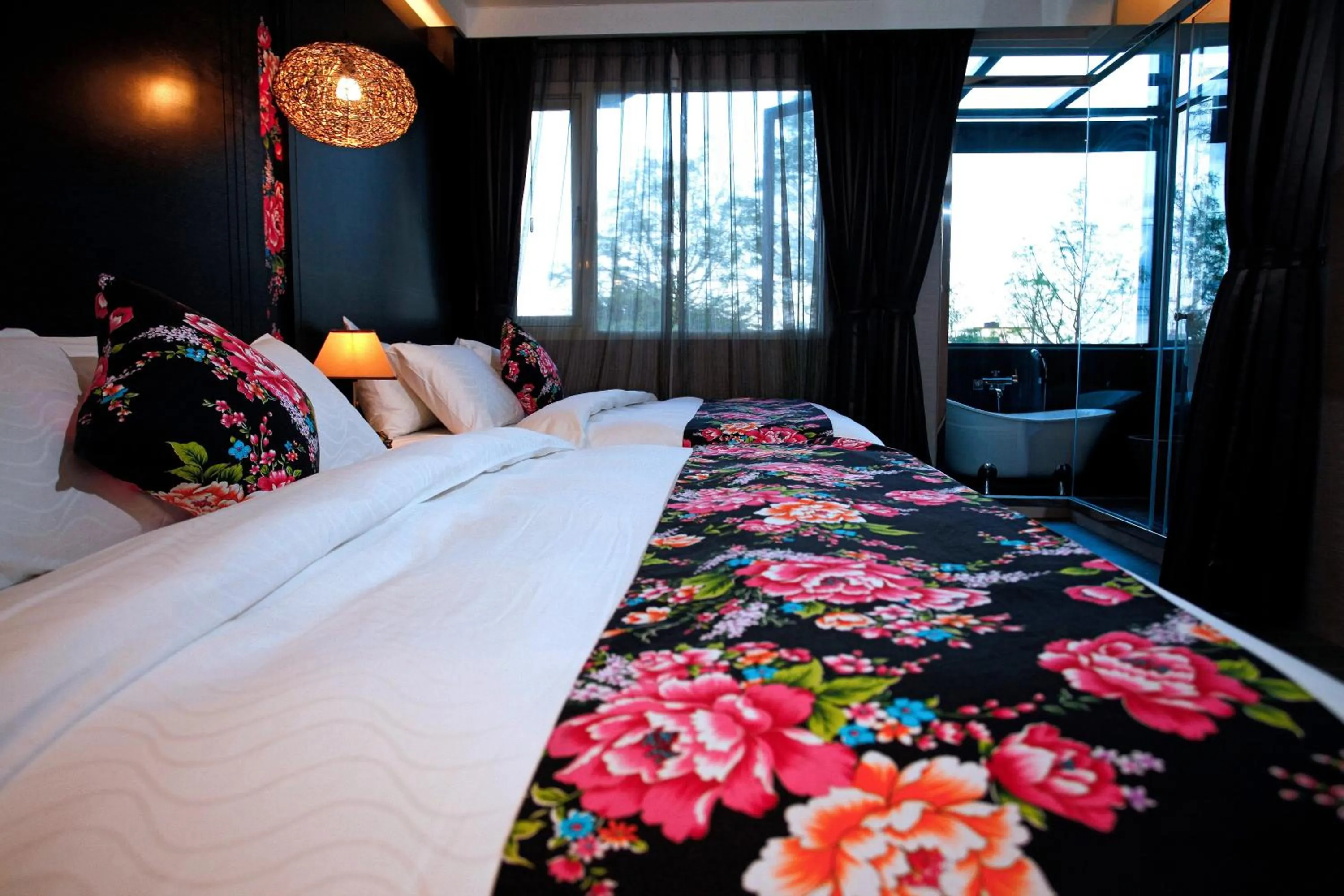 Bed in Pokara Resort