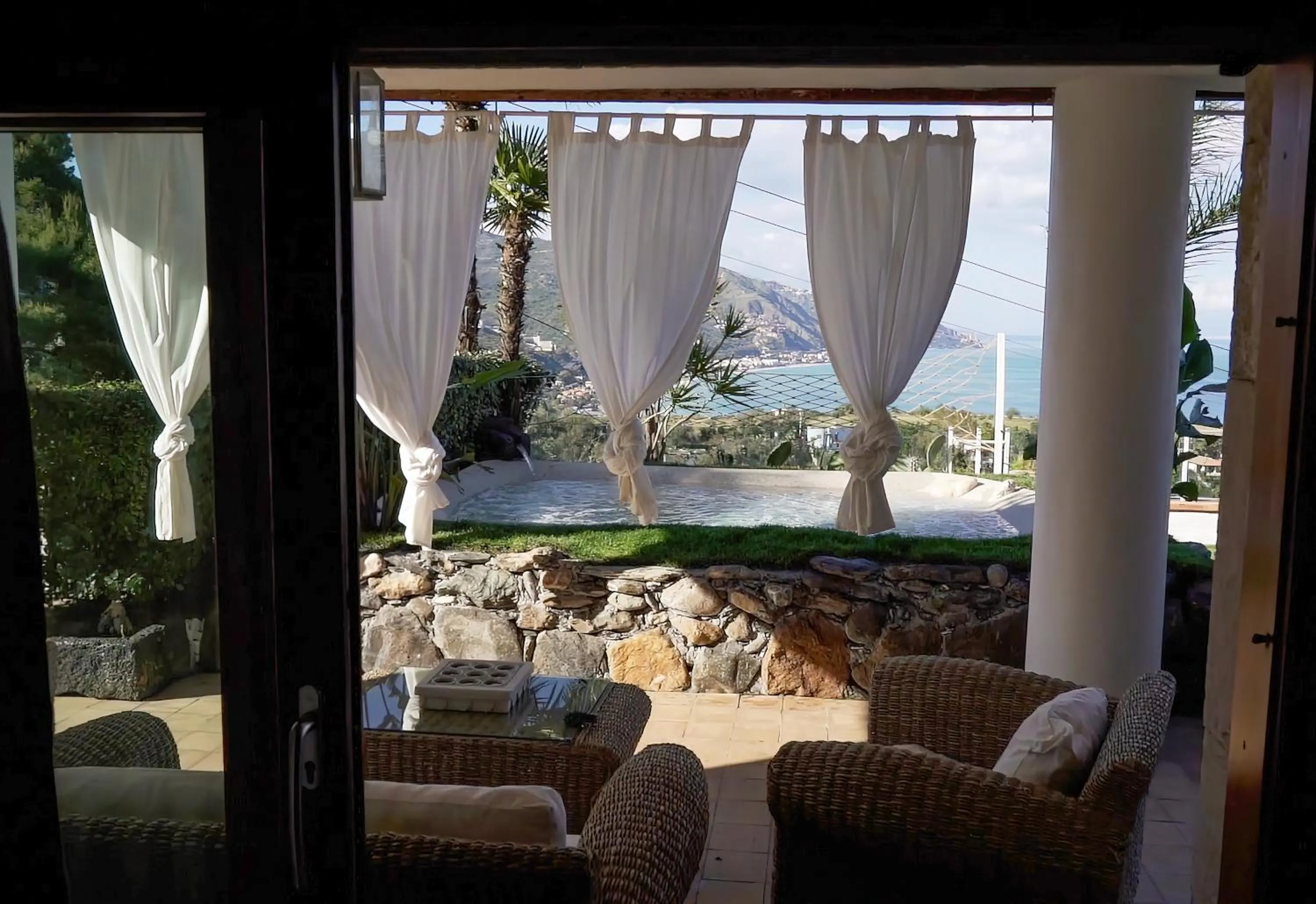 Hot Tub in Villa Zagara Garden Spectacular Sea View in Taormina