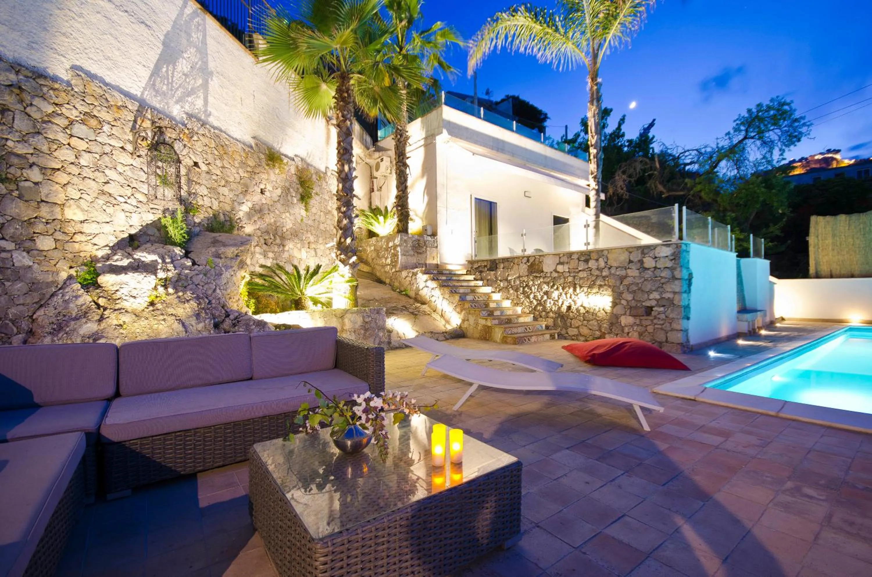 Night in Villa Zagara Garden Spectacular Sea View in Taormina