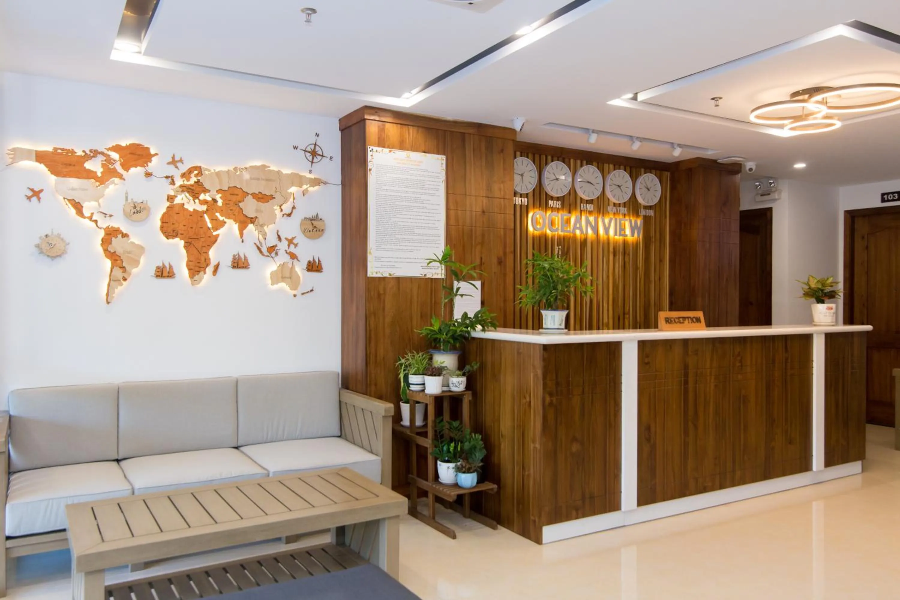 Communal lounge/ TV room in Ocean View Quy Nhon Hotel