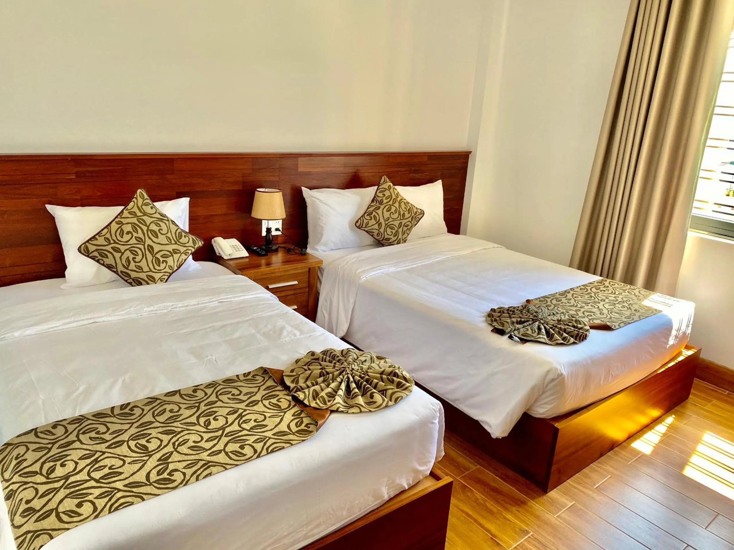 Bed in Ocean View Quy Nhon Hotel