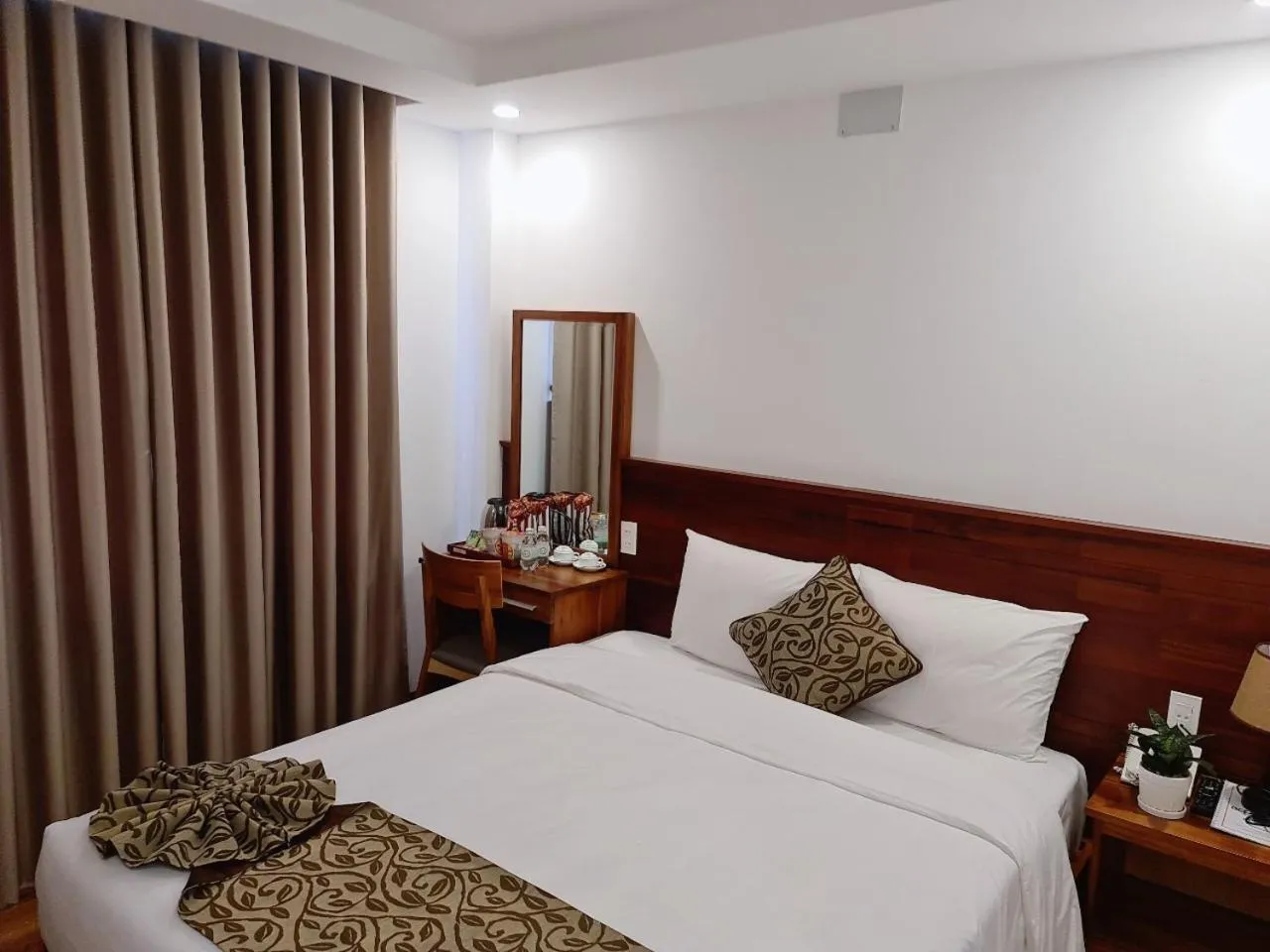 Bed in Ocean View Quy Nhon Hotel