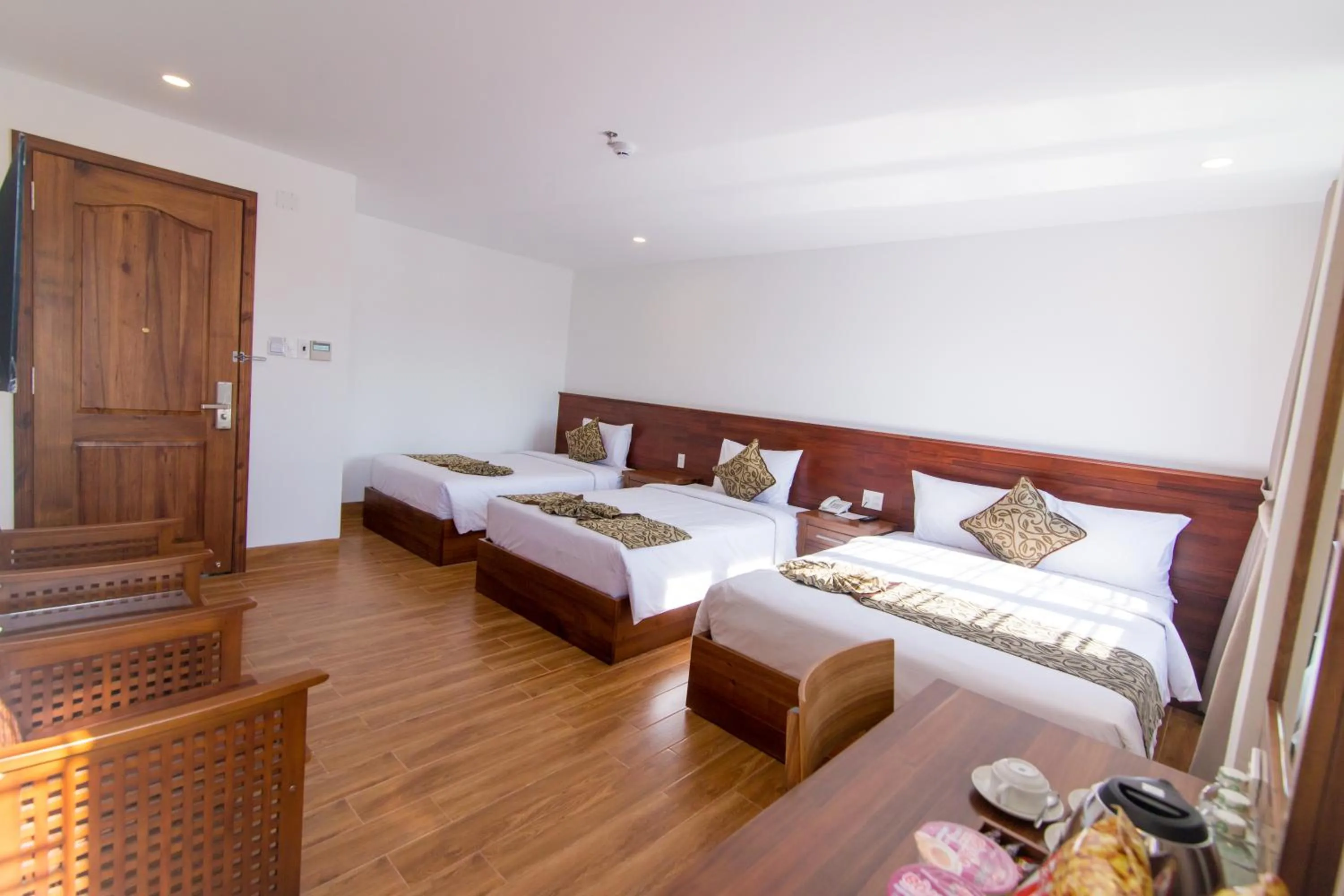 Bed in Ocean View Quy Nhon Hotel