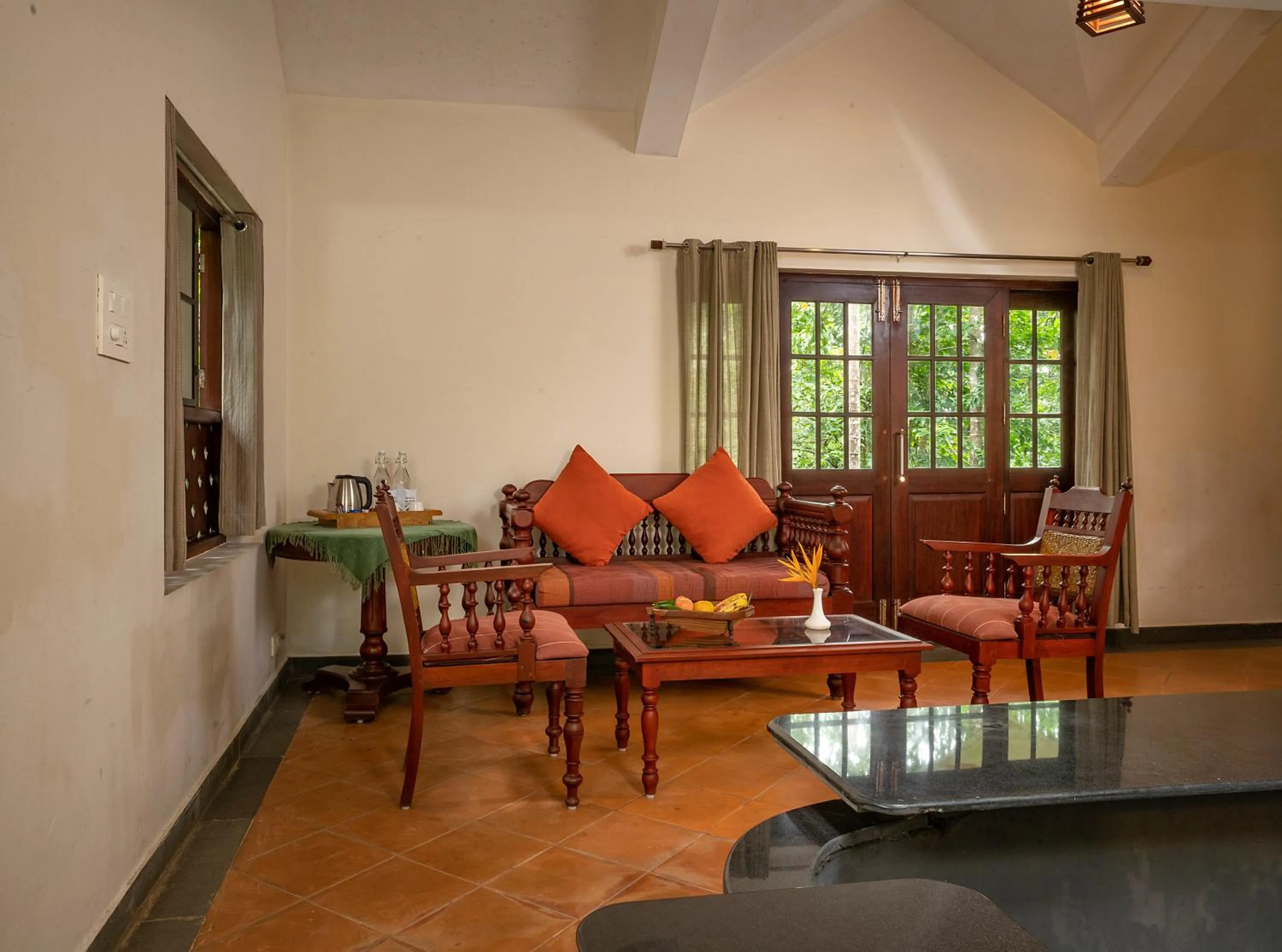 Living room in Vythiri Mist Resort