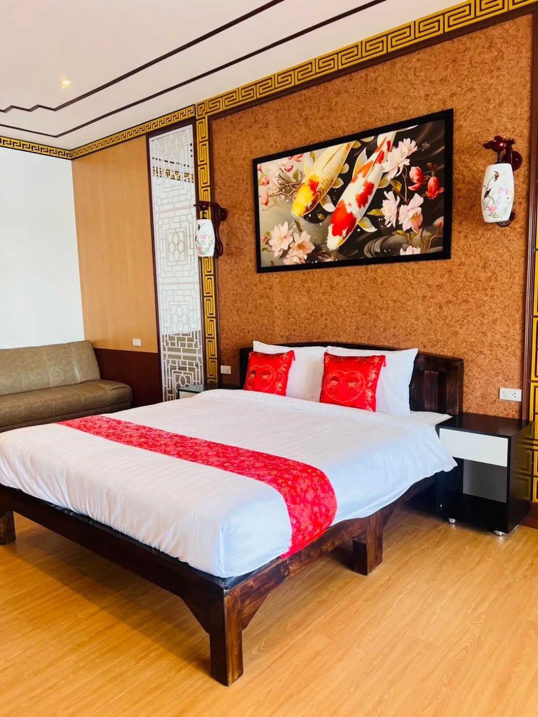 Bed in Kasem Island Resort