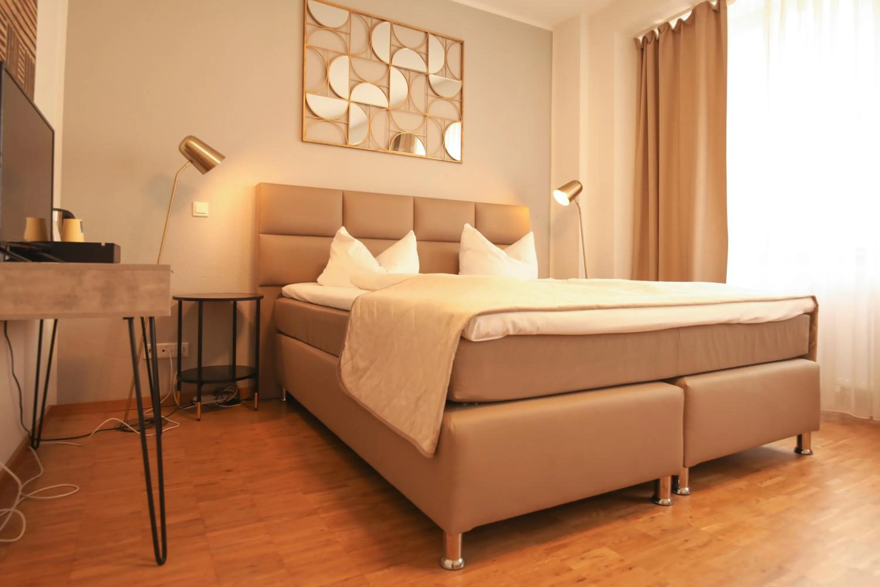 Bed in TM Hotel Düsseldorf