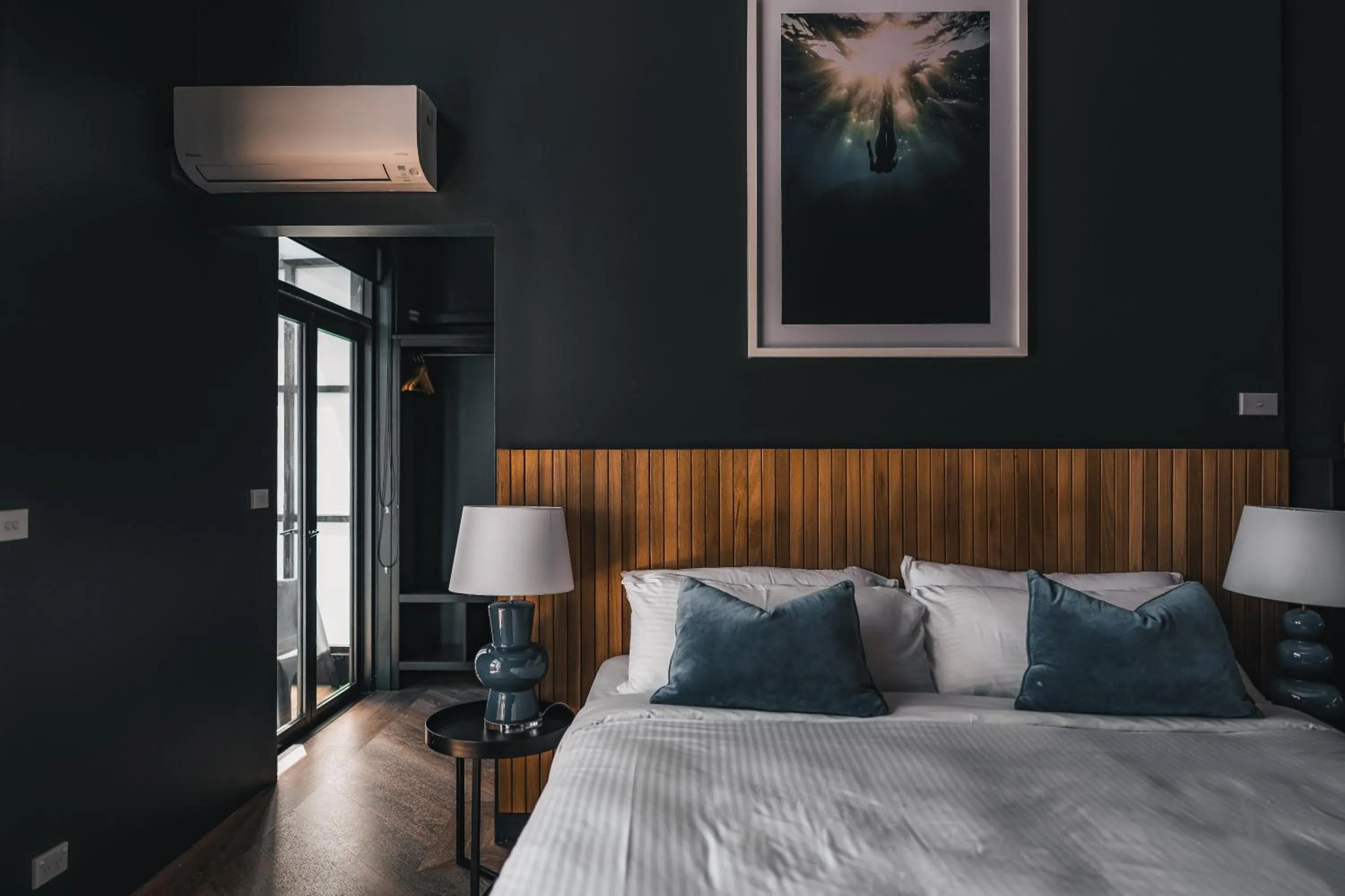 Bed in The Blue Hotel Bondi