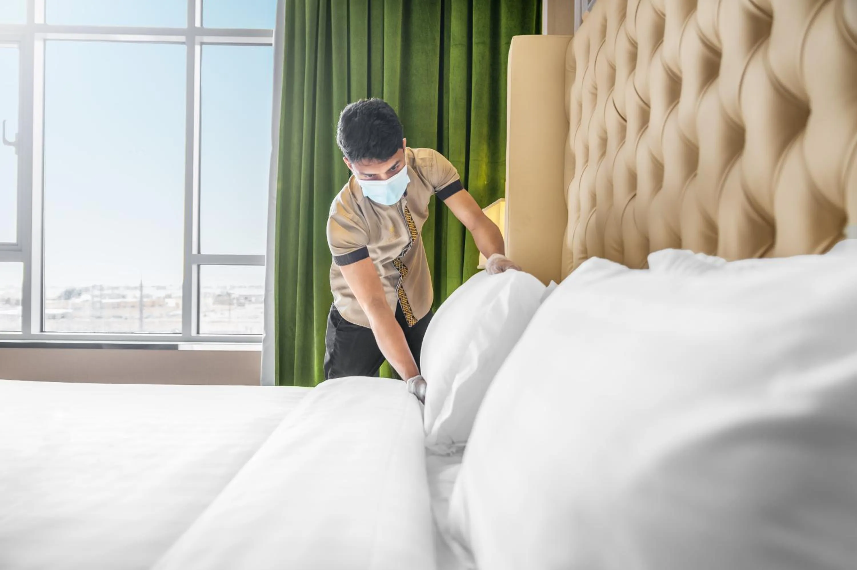 Bed in فندق سكناي رويال - Suknai Royal Hotel