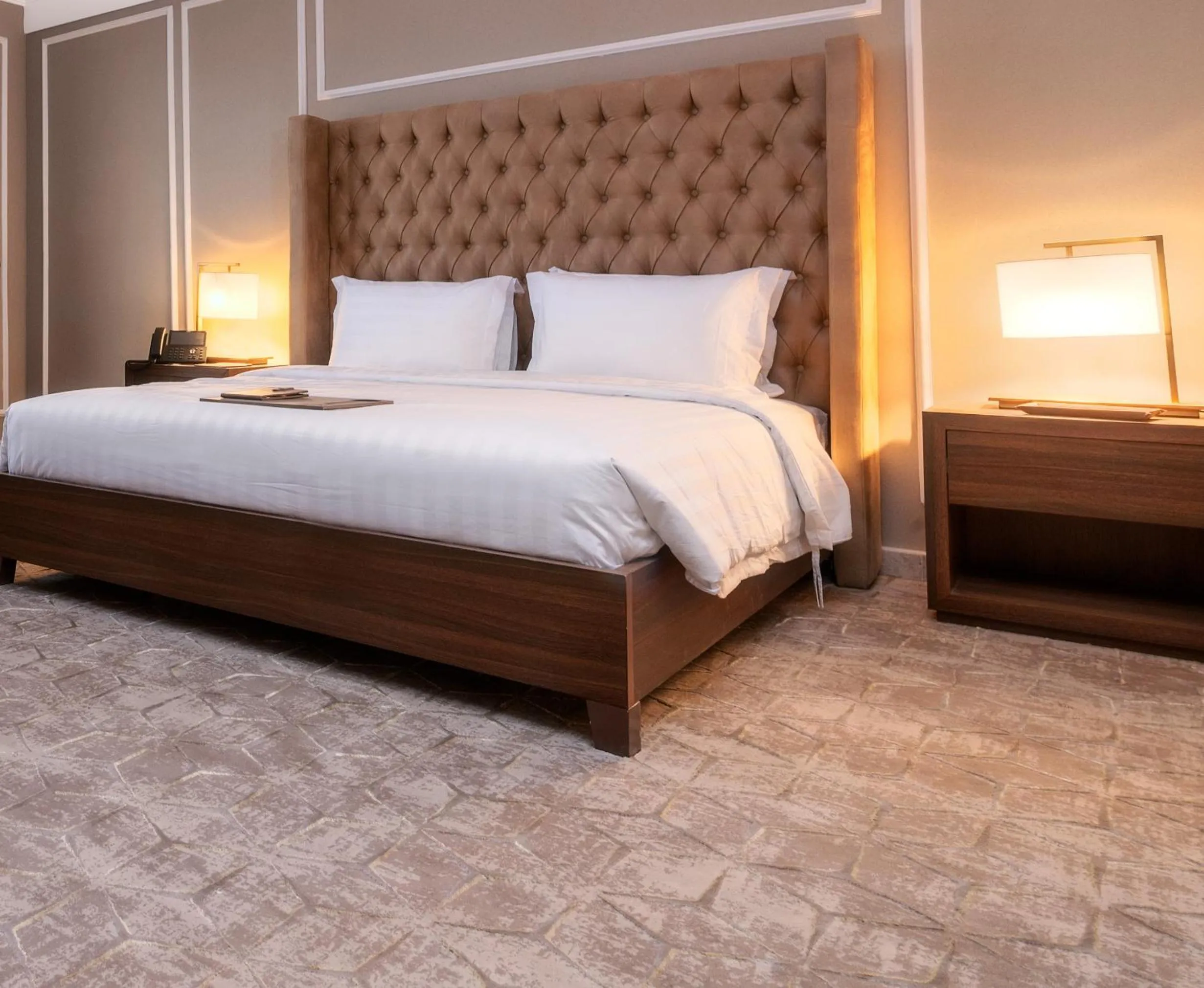 Bed in فندق سكناي رويال - Suknai Royal Hotel