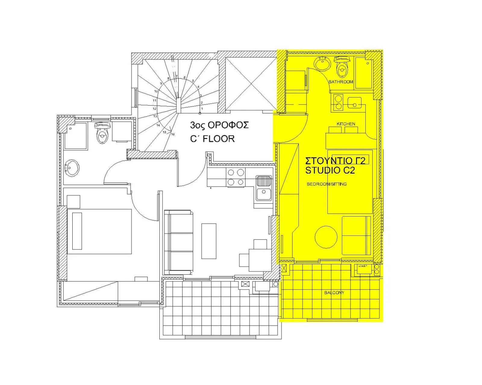 Floor plan in Elvita Apartments 3