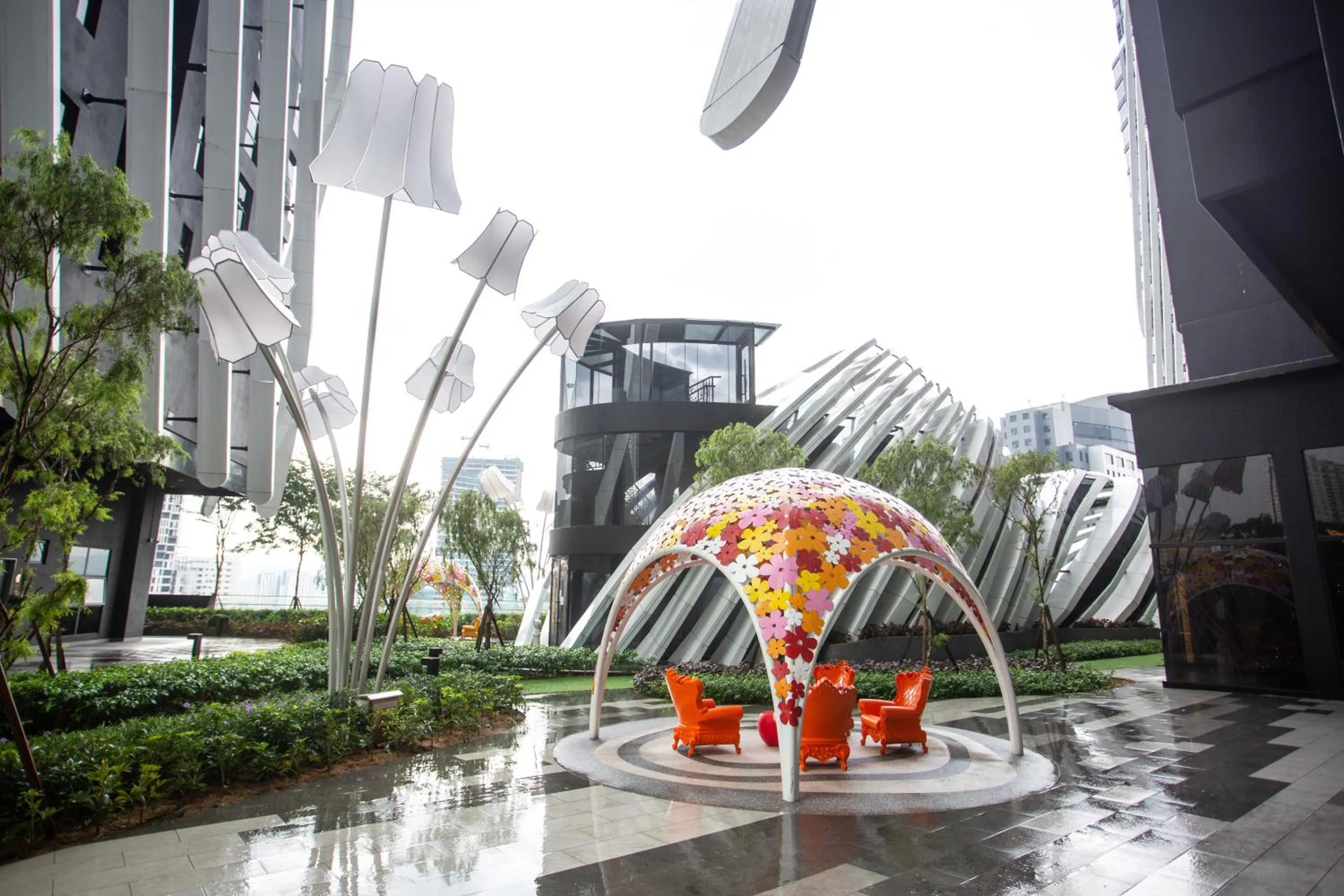 Seating area in ARTE MONT KIARA BY PSM Luxury Suites