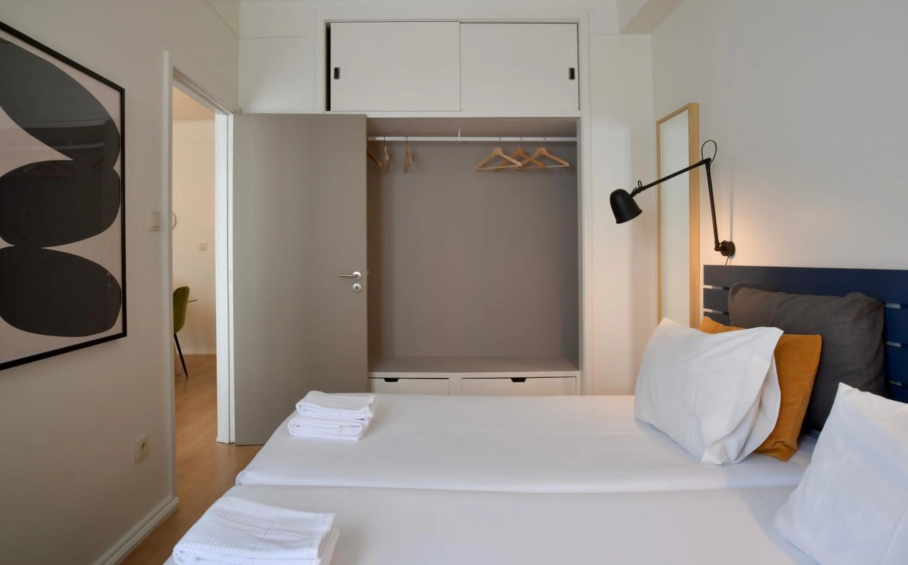 Bedroom, Bed in Spot Apartments