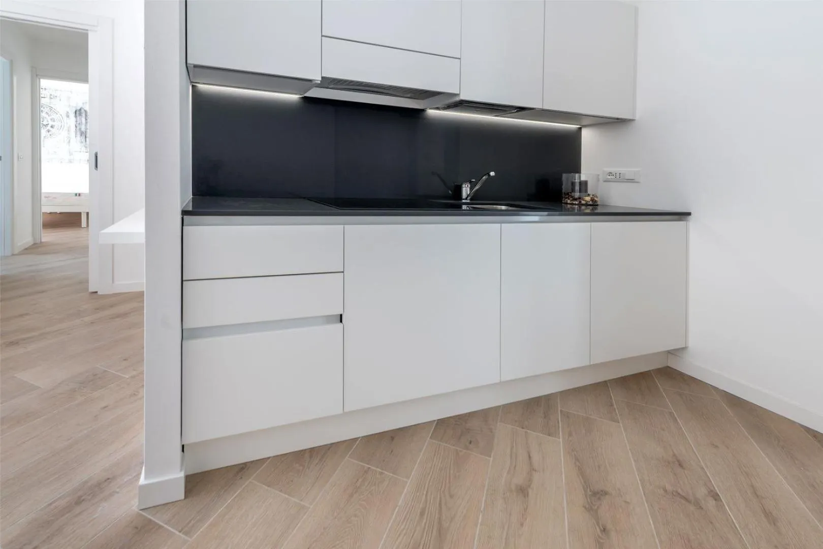 Kitchen or kitchenette in Residence La Torre con private park