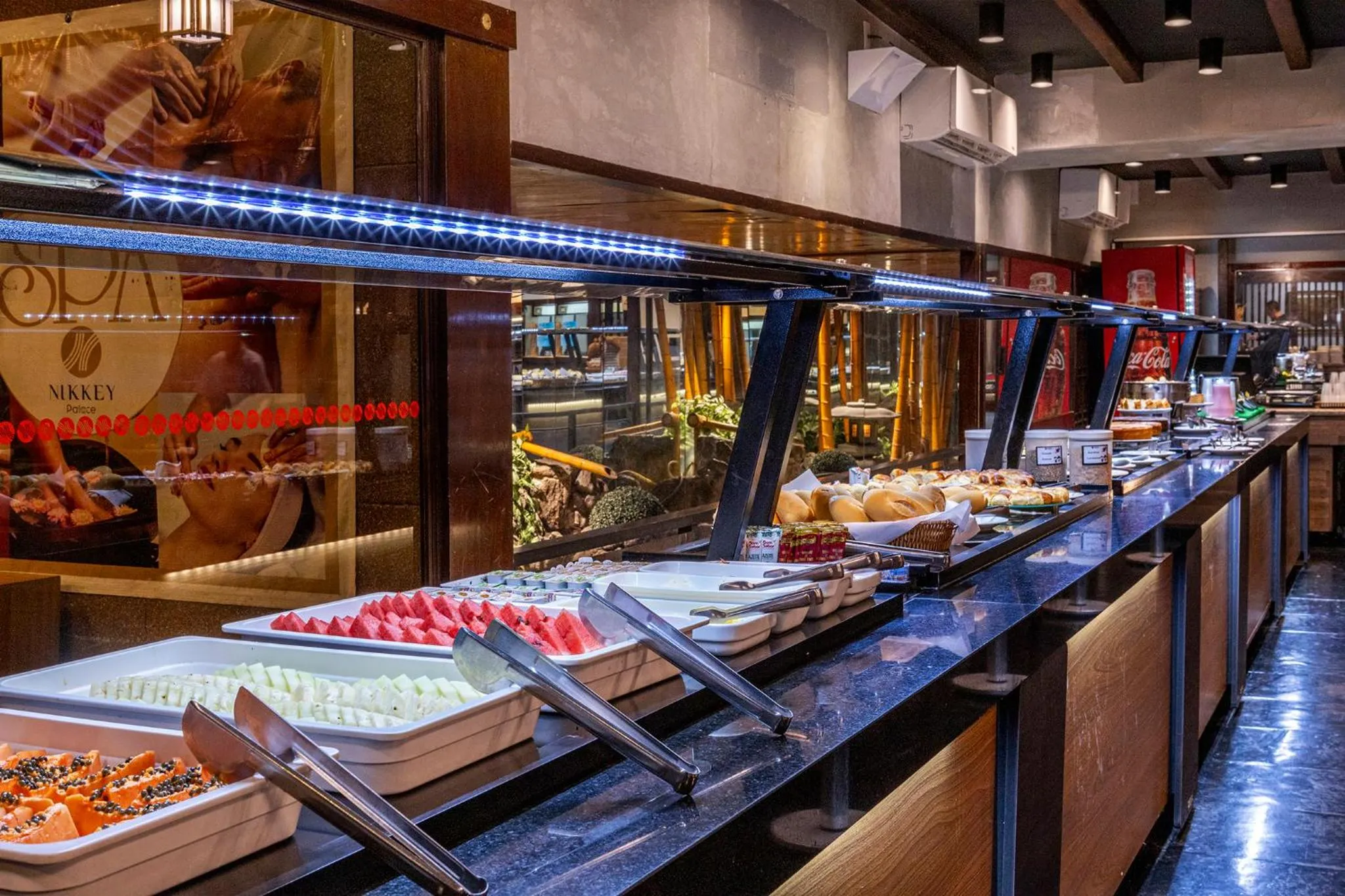 Buffet breakfast in Nikkey Palace Hotel