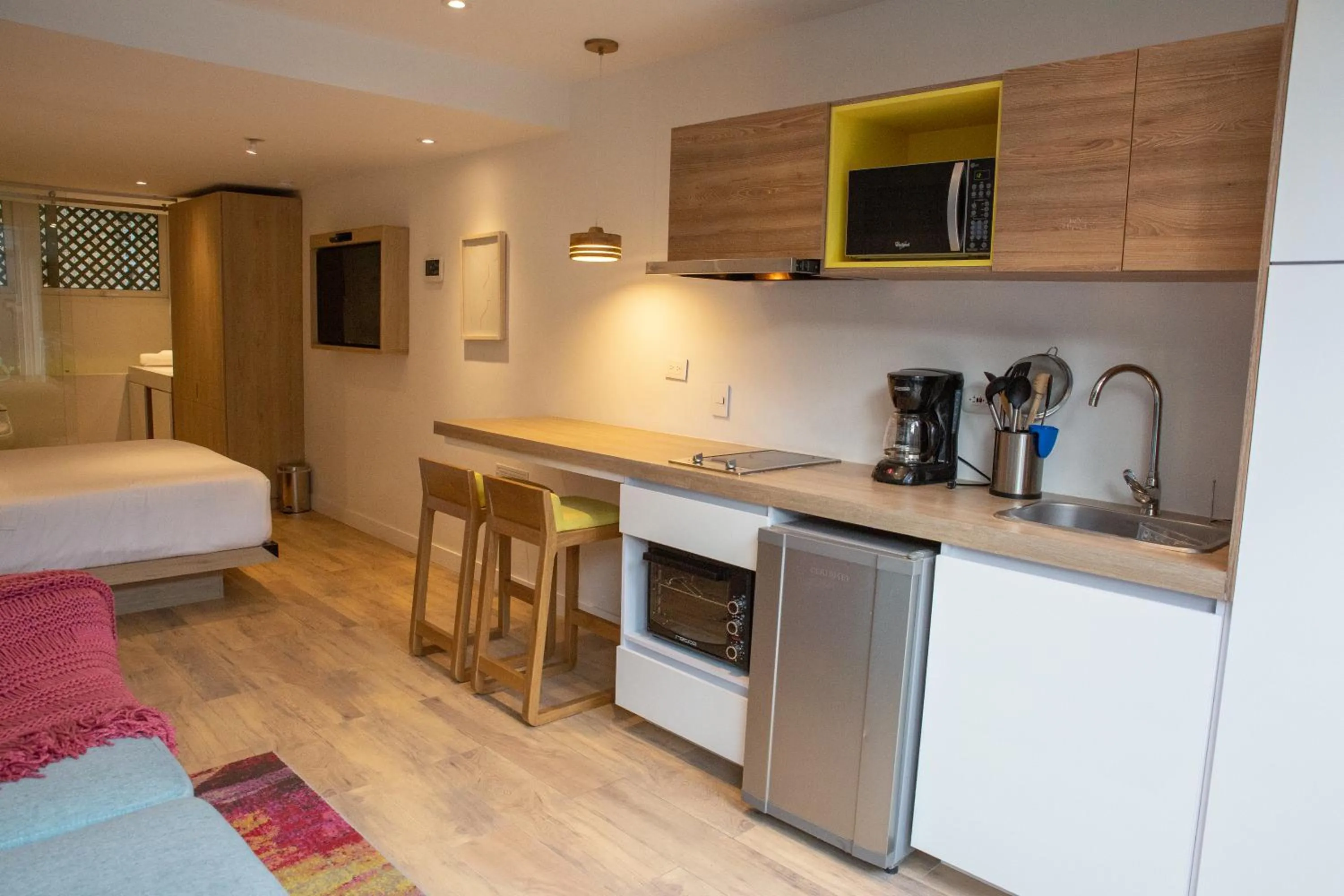 Toilet, Bed in Urban Heights Bogota