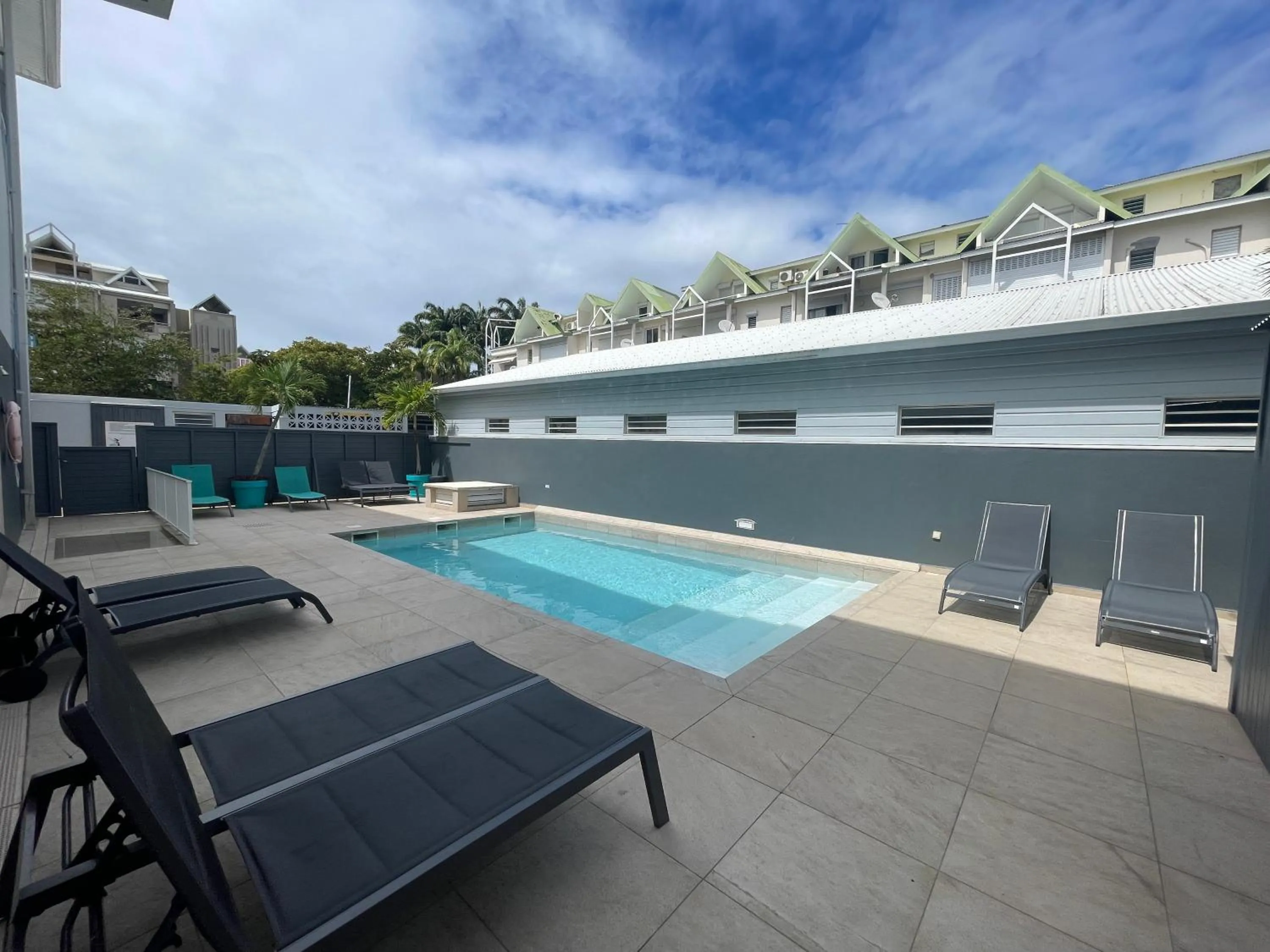 Pool view in Karaibes Residence