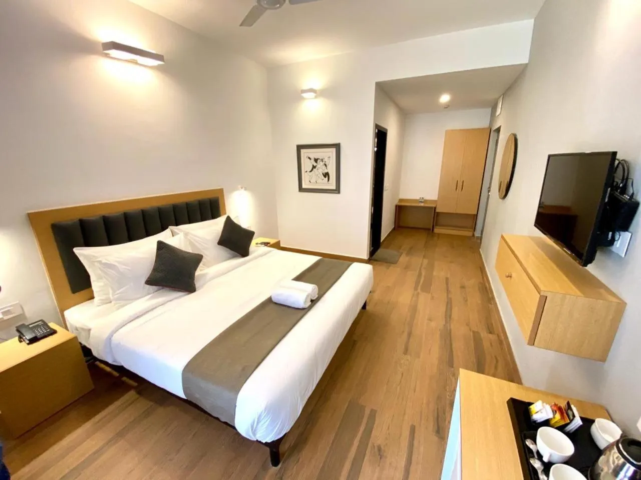 View (from property/room), Bed in Amigos Candolim Beach