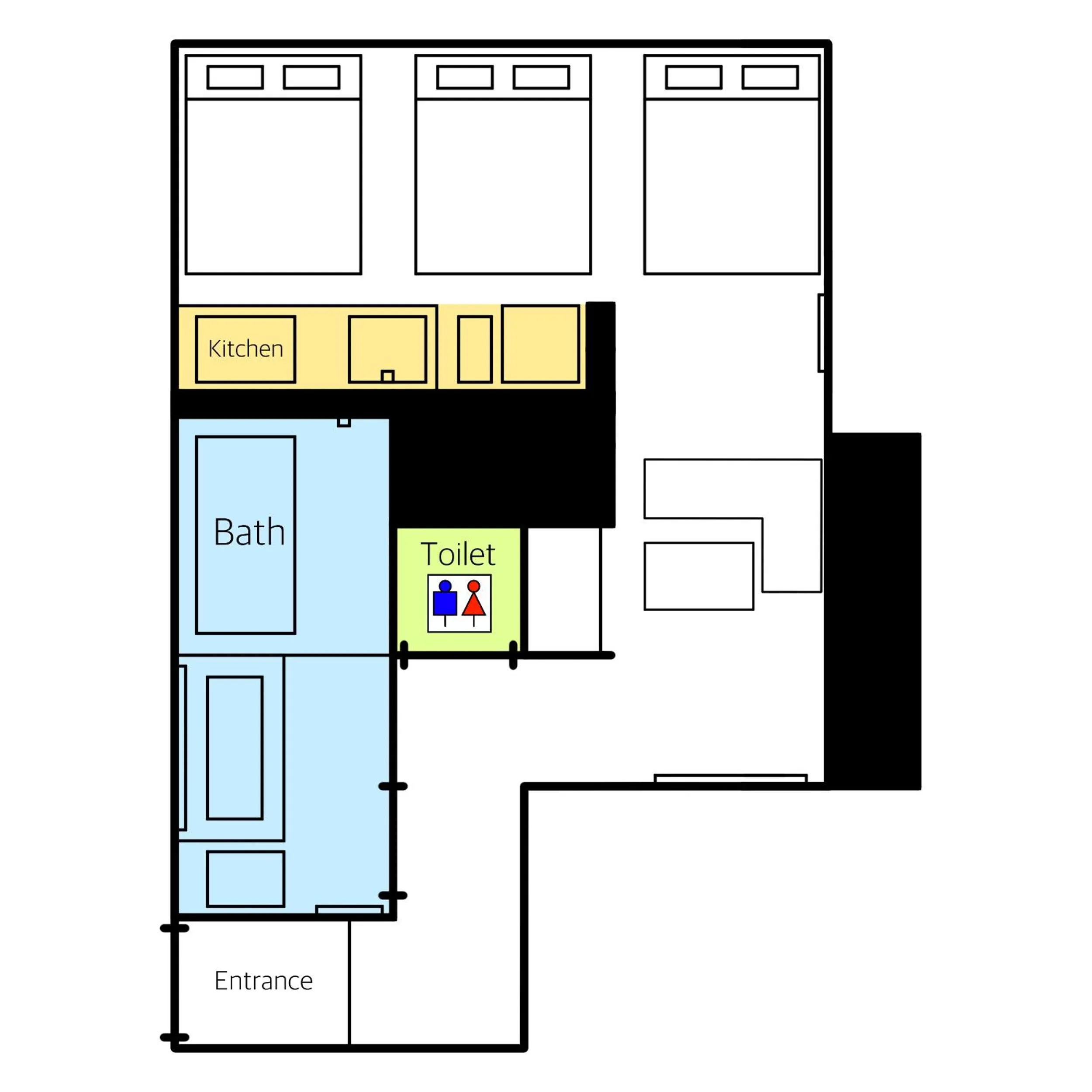 Floor plan in GRAND BASE Hakata Gofuku